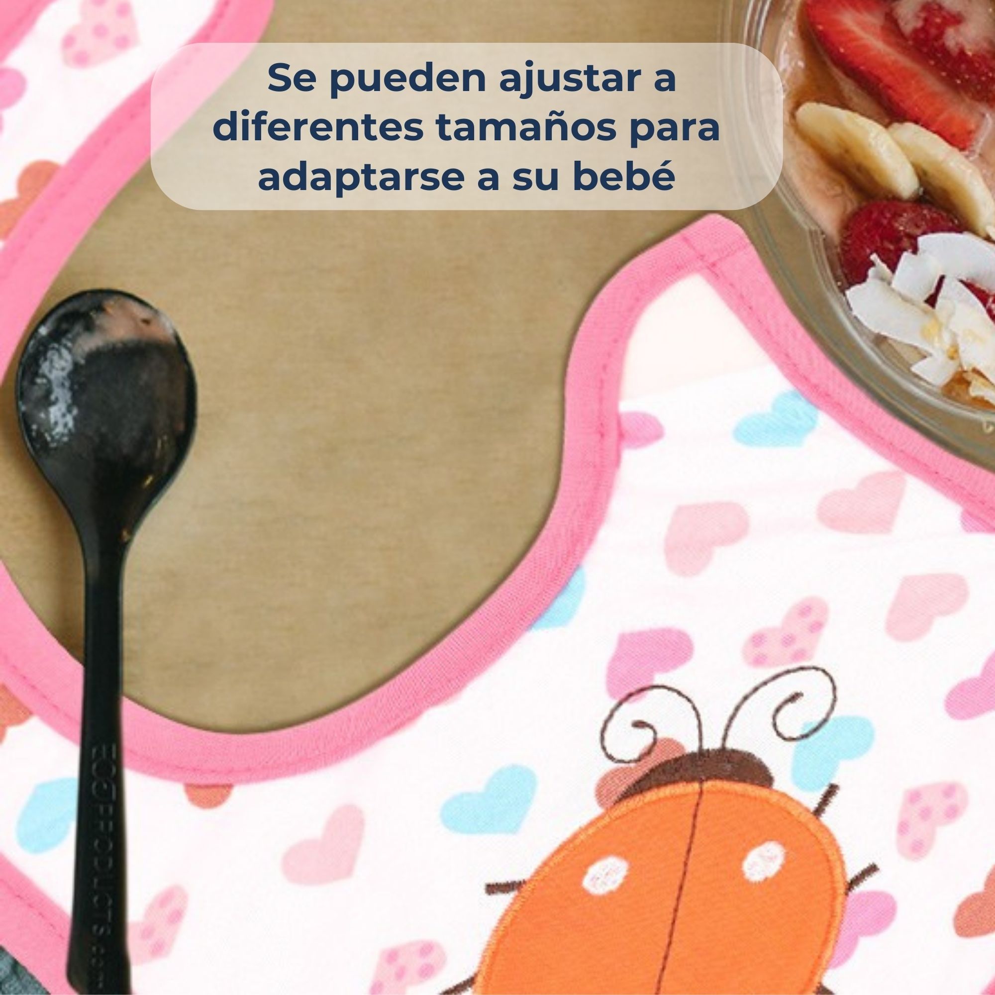 PACK 12 BABEROS IMPERMEABLES REGULABLES PARA BEBÉS JUMP KIDS NIÑA - 7