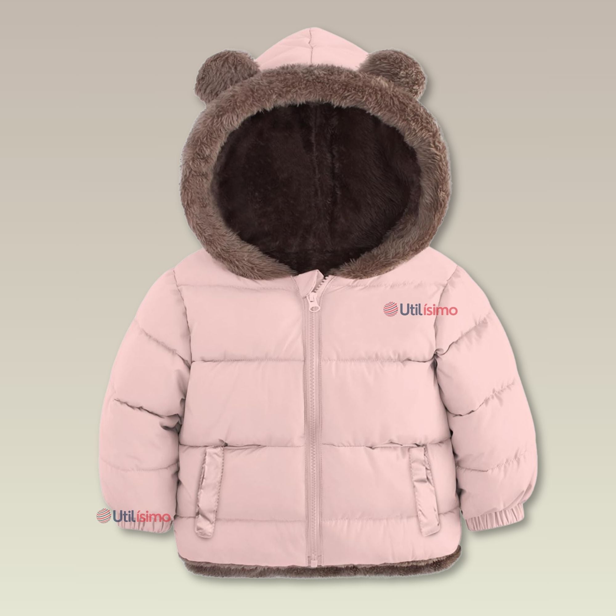 PARKA CON CAPUCHA MANGA LARGA UNICOLOR NIÑA JUMP KIDS PINK - 2