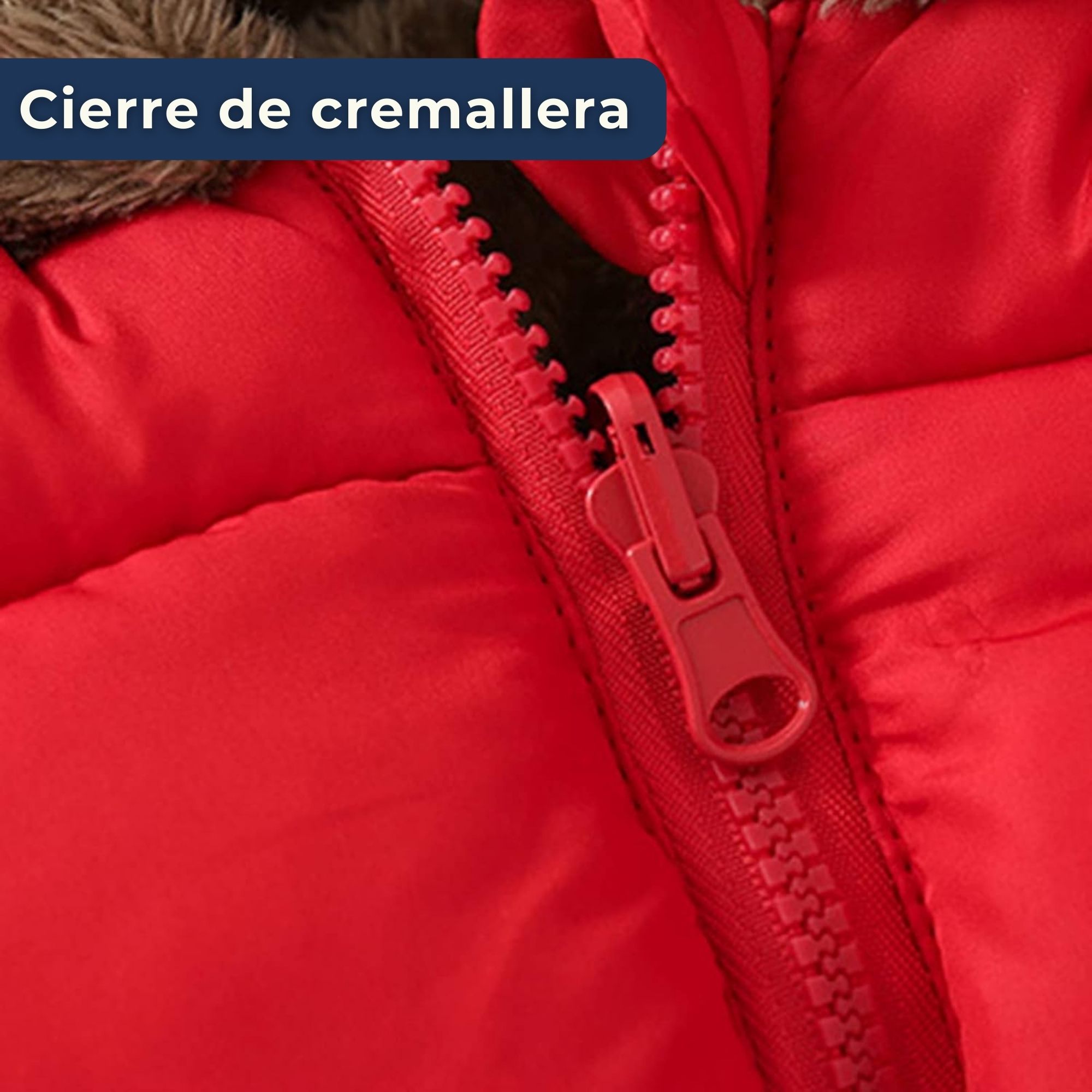 PARKA CON CAPUCHA MANGA LARGA UNICOLOR NIÑO Y NIÑA JUMP KIDS RED - 7