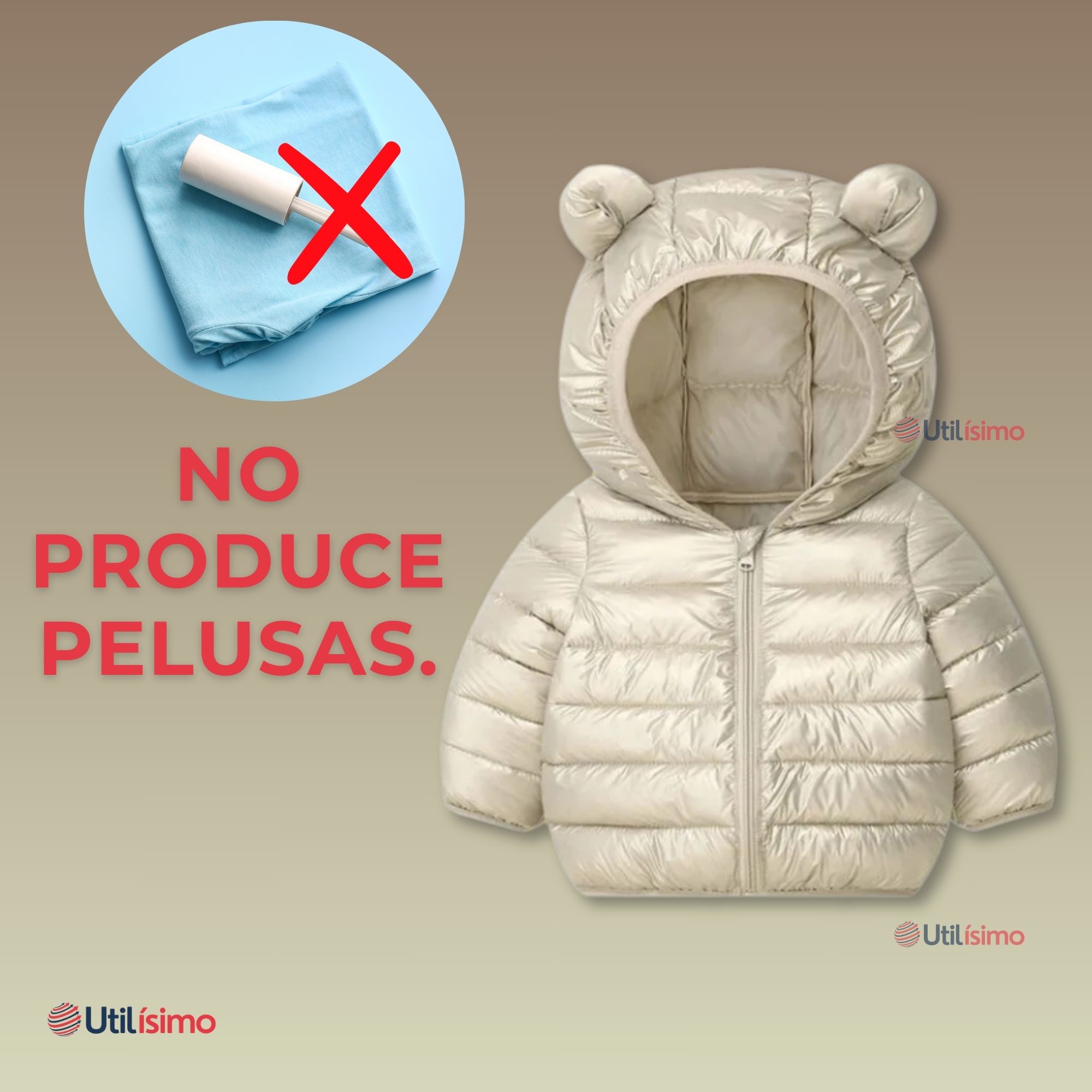PARKA CON CAPUCHA MANGA LARGA NIÑO Y NIÑA JUMP KIDS BEIGE - 5