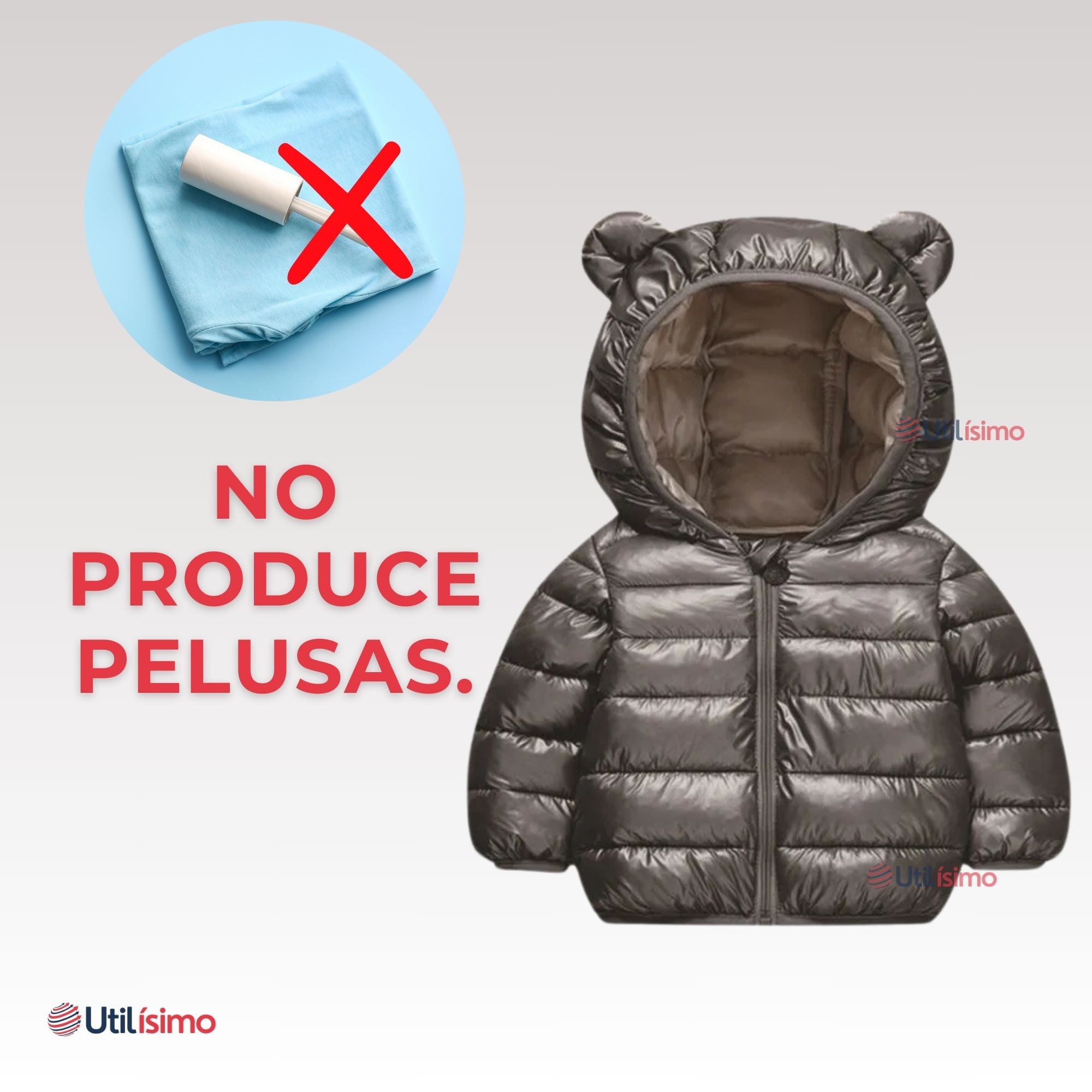 PARKA CON CAPUCHA MANGA LARGA NIÑO Y NIÑA JUMP KIDS  BLACK METALLIC - 5