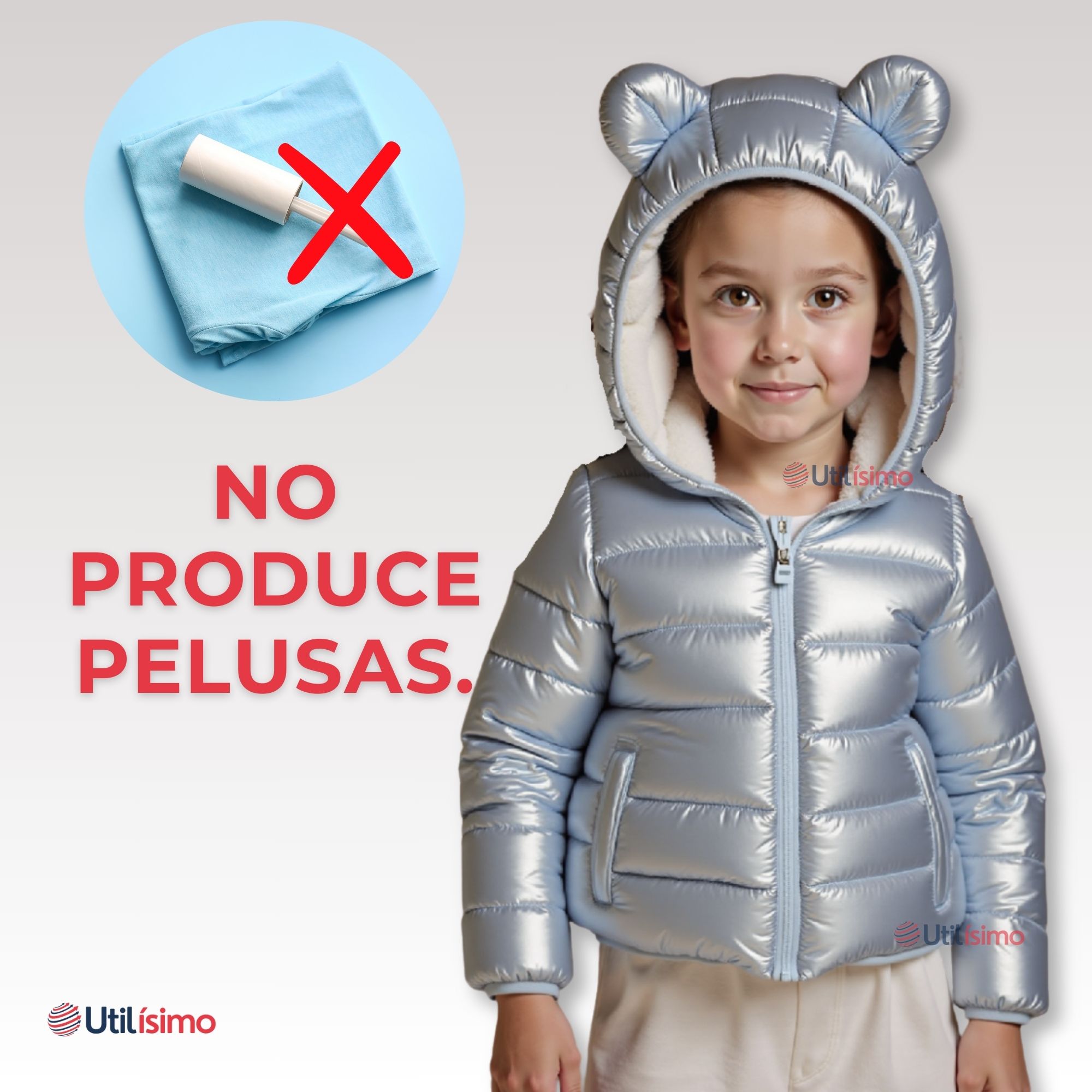 PARKA CON CAPUCHA MANGA LARGA NIÑA JUMP KIDS METALLIC GRAY - 5