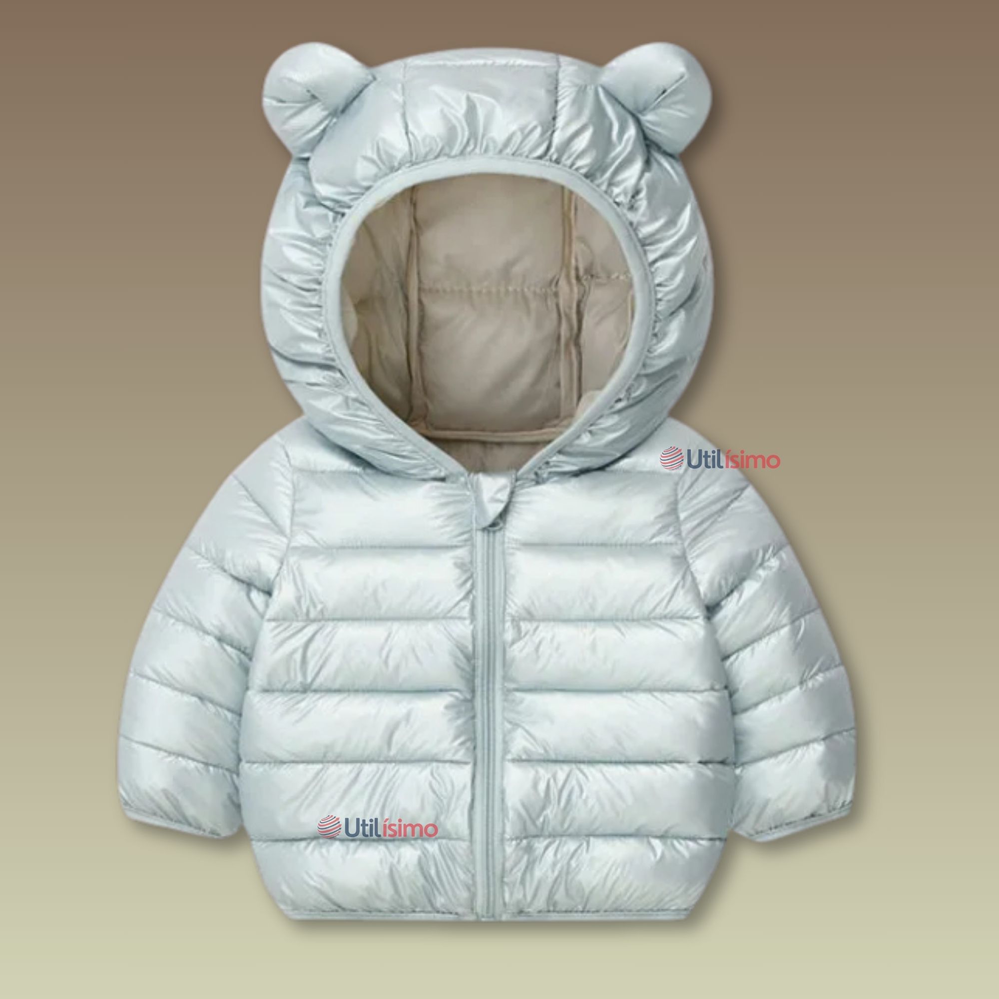 PARKA CON CAPUCHA MANGA LARGA NIÑA JUMP KIDS METALLIC LIGHT BLUE - 2