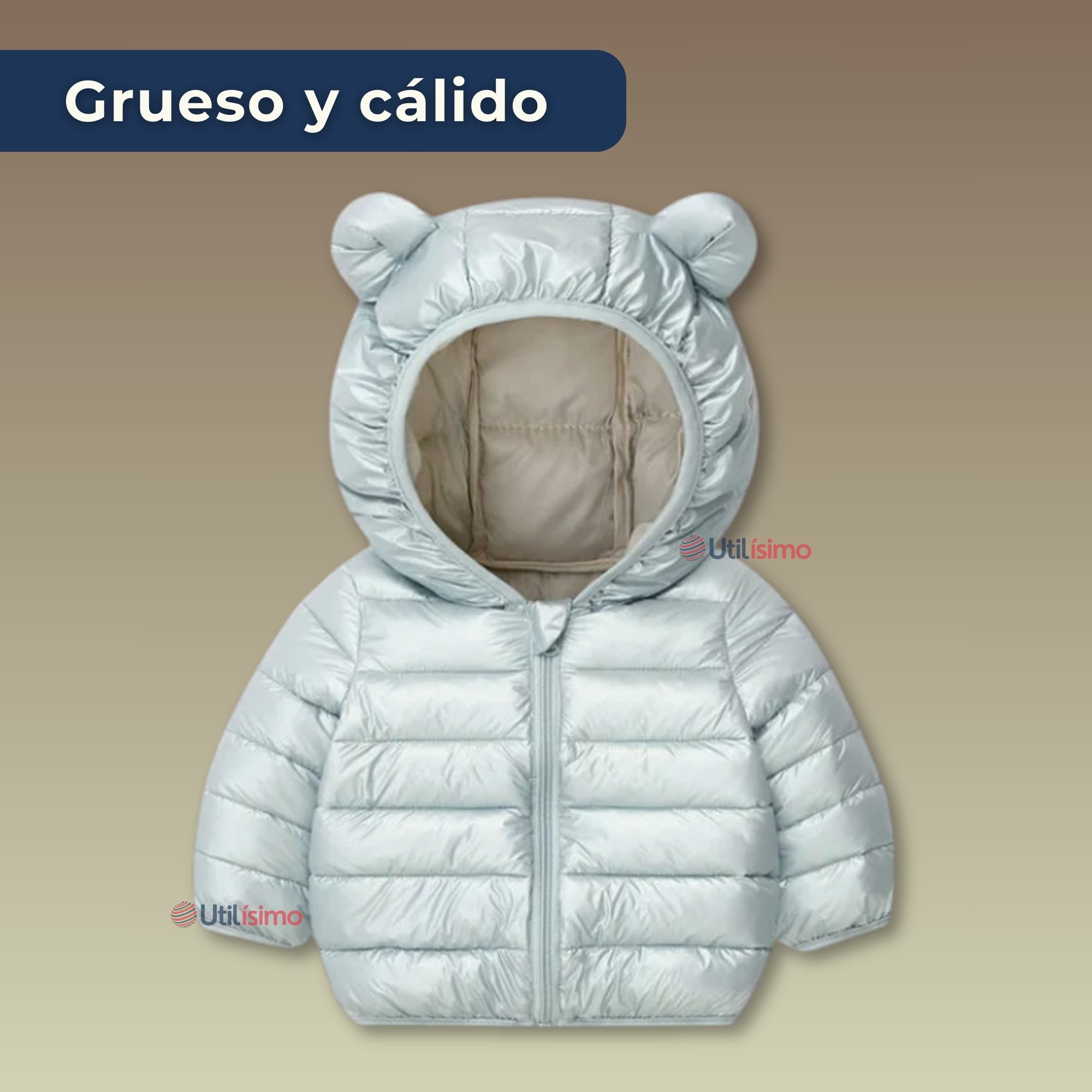PARKA CON CAPUCHA MANGA LARGA NIÑA JUMP KIDS METALLIC LIGHT BLUE - 4