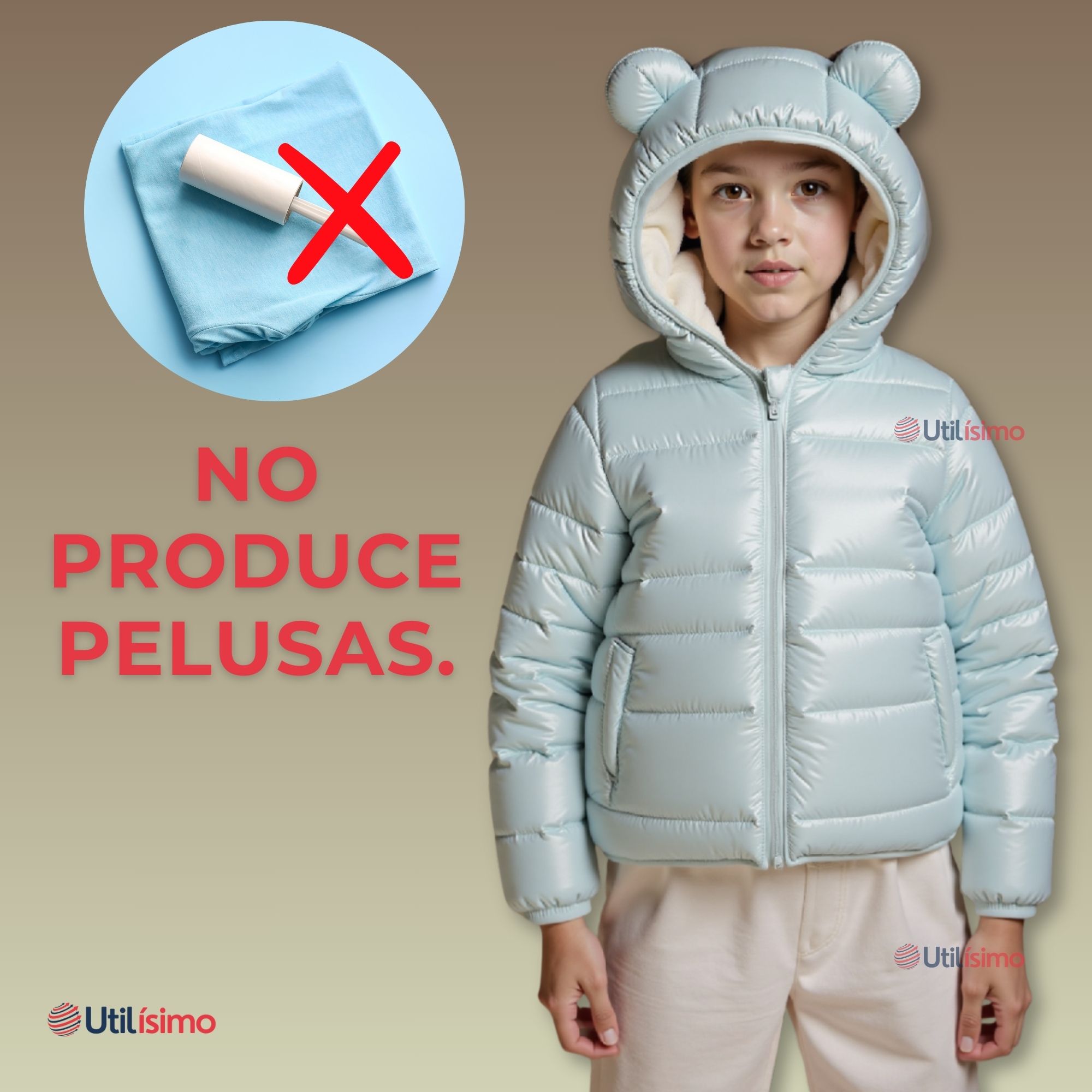 PARKA CON CAPUCHA MANGA LARGA NIÑA JUMP KIDS METALLIC LIGHT BLUE - 6