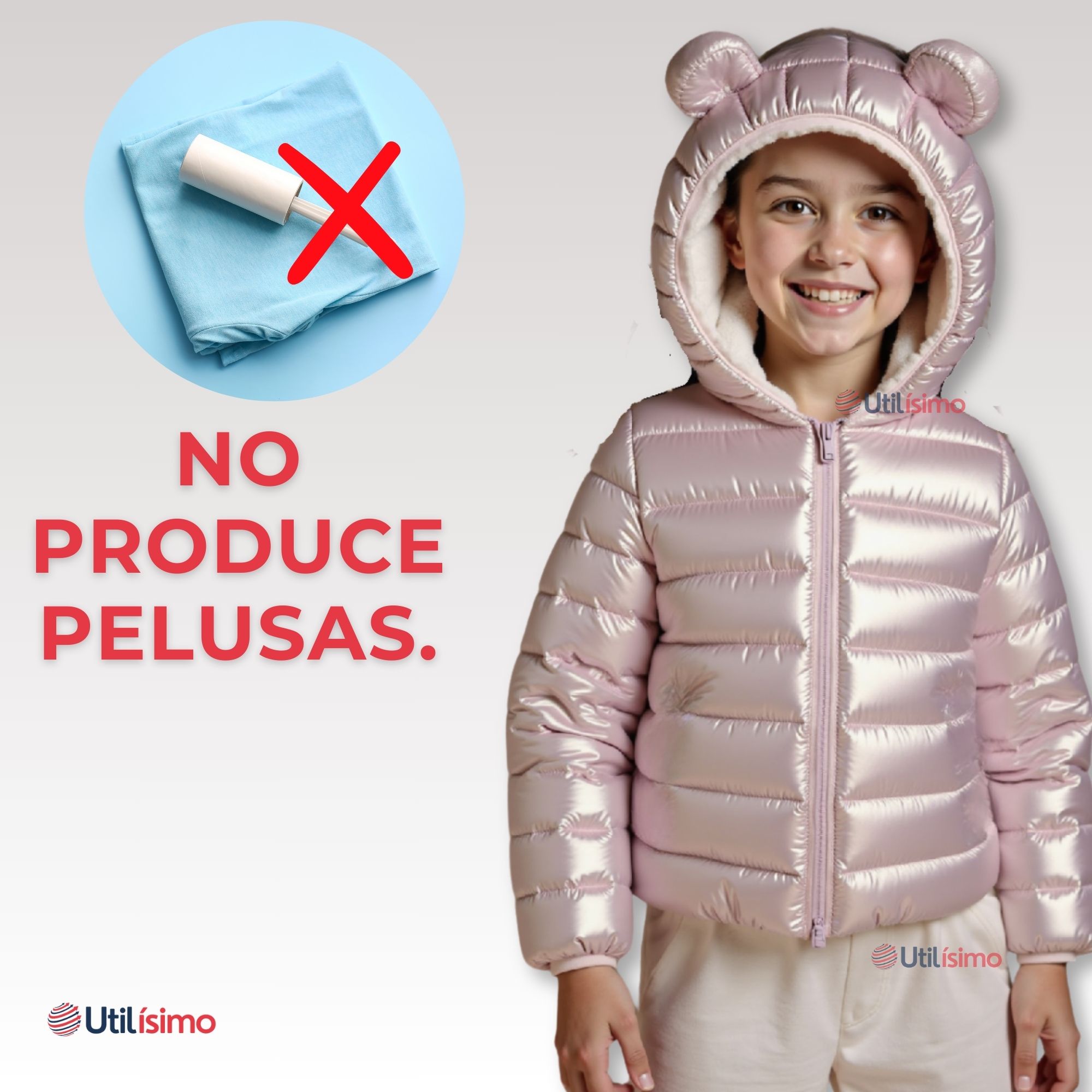 PARKA CON CAPUCHA MANGA LARGA NIÑA JUMP KIDS METALLIC PINK - 5
