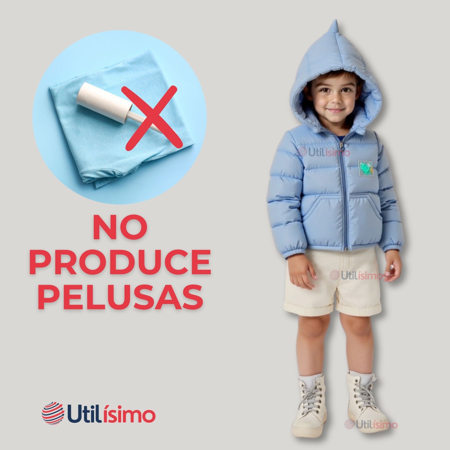 PARKA DINOSAURIO CON CAPUCHA MANGA LARGA NIÑO JUMP KIDS AZUL DINOSAURIO - 7