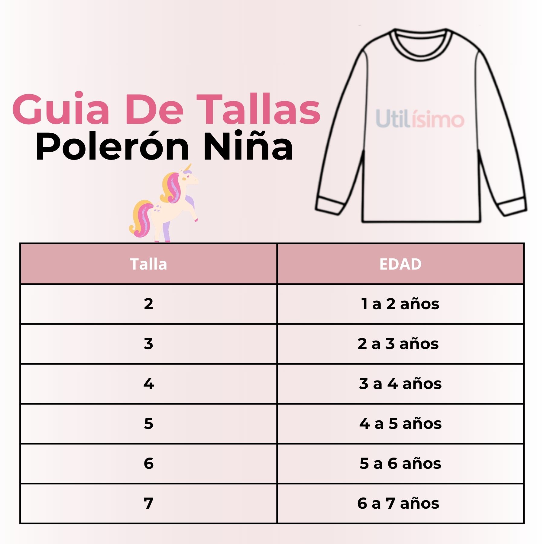 POLERÓN NIÑA MANGA LARGA 100% ALGODÓN FUCSIA UNICORNIO - 2