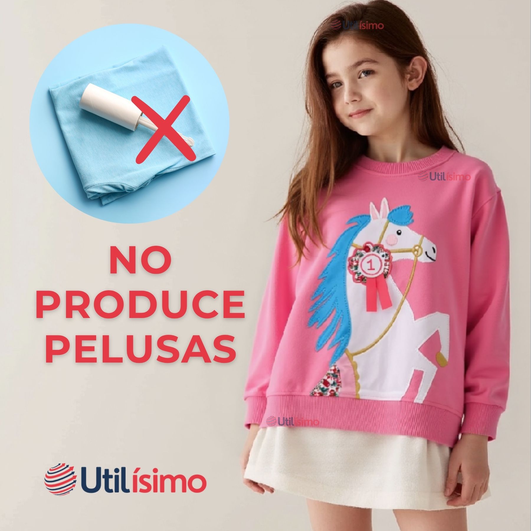 POLERÓN NIÑA MANGA LARGA 100% ALGODÓN FUCSIA UNICORNIO - 6