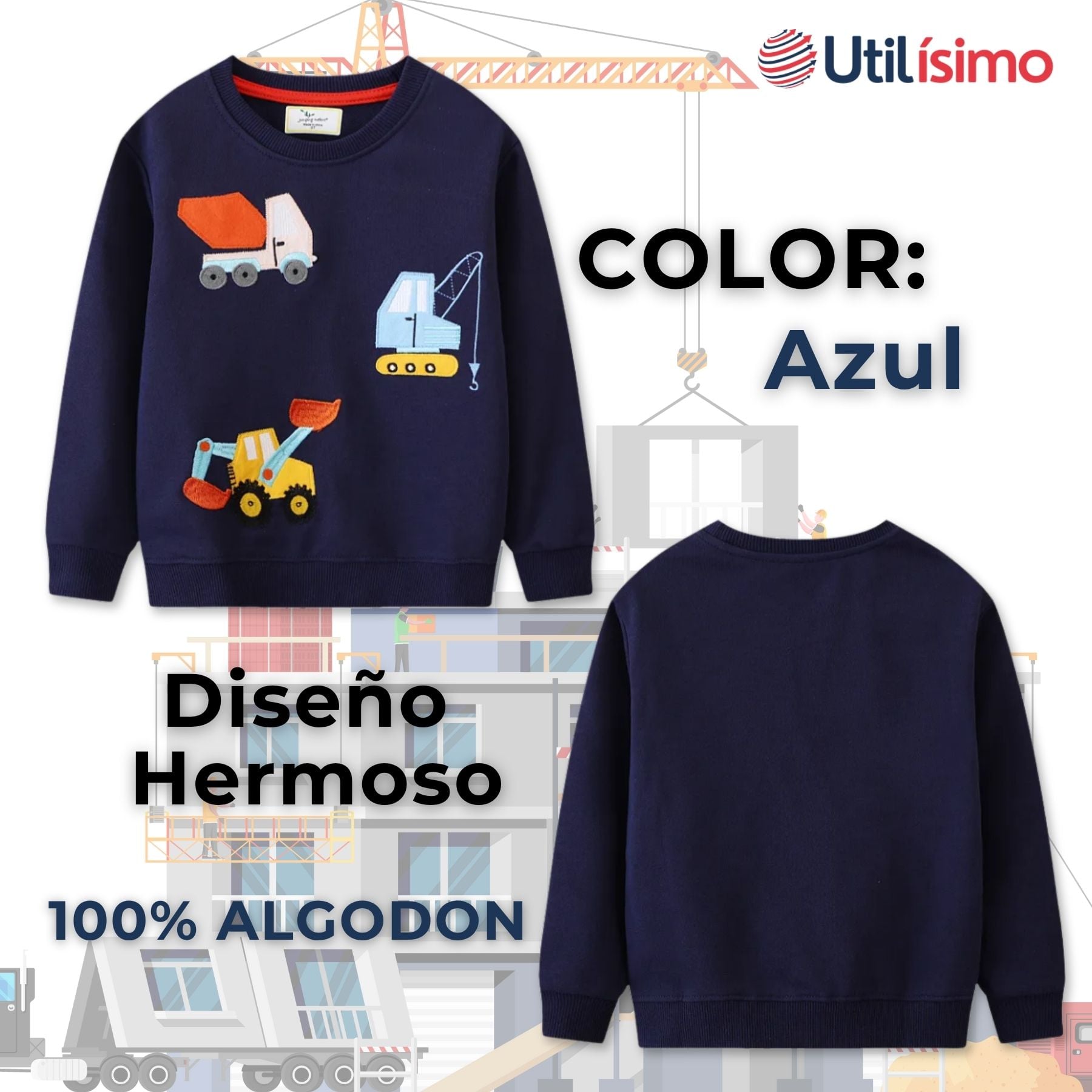 POLERÓN NIÑO MANGA LARGA 100% ALGODÓN - 2