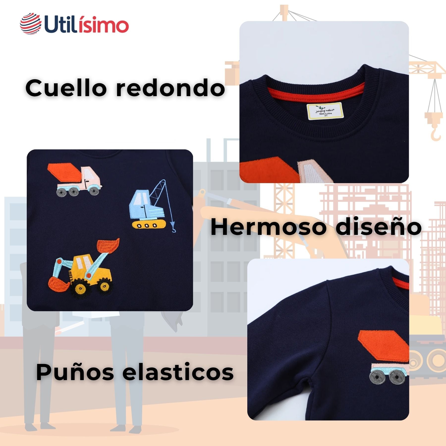 POLERÓN NIÑO MANGA LARGA 100% ALGODÓN - 4
