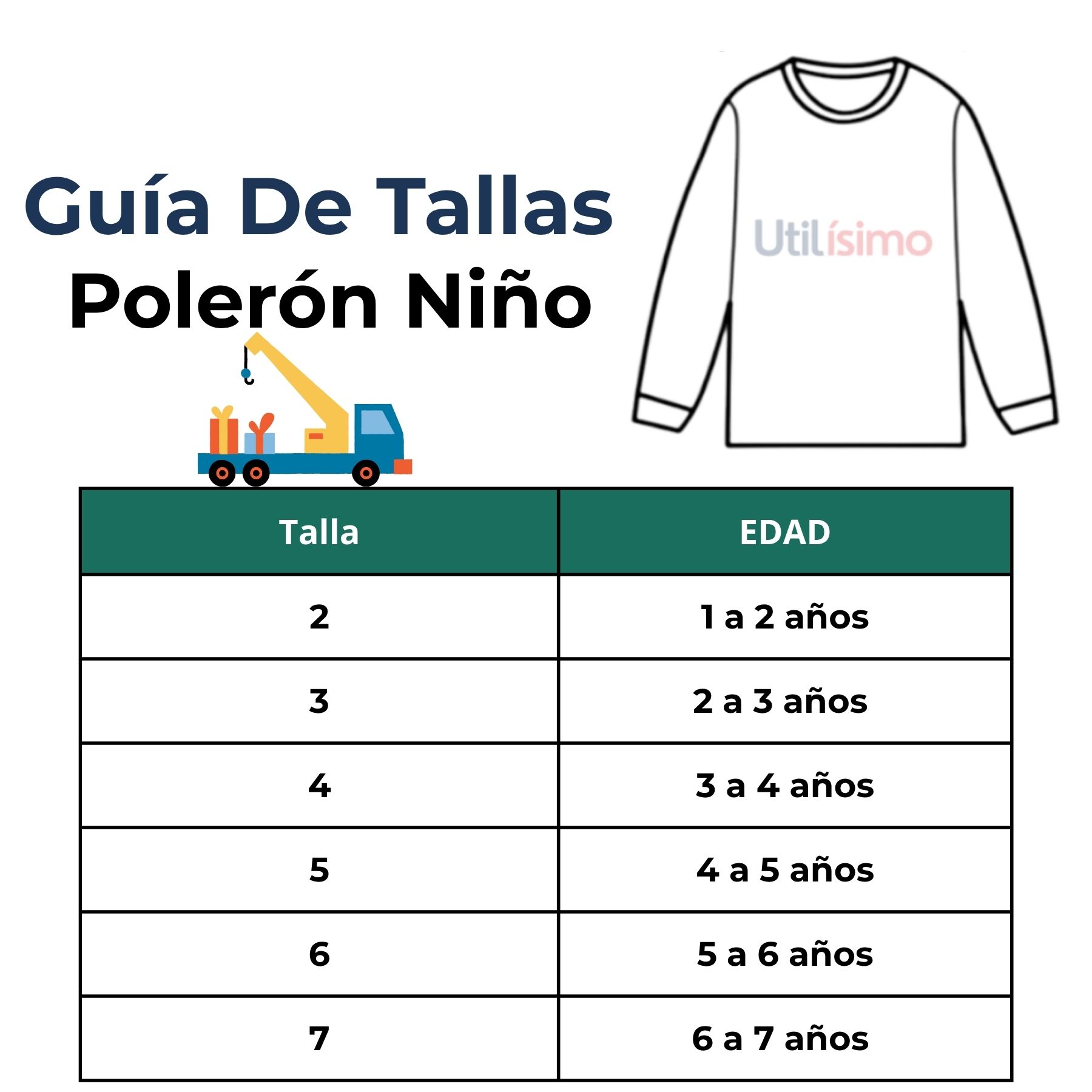 POLERÓN NIÑO MANGA LARGA 100% ALGODÓN AZUL GRUAS - 3