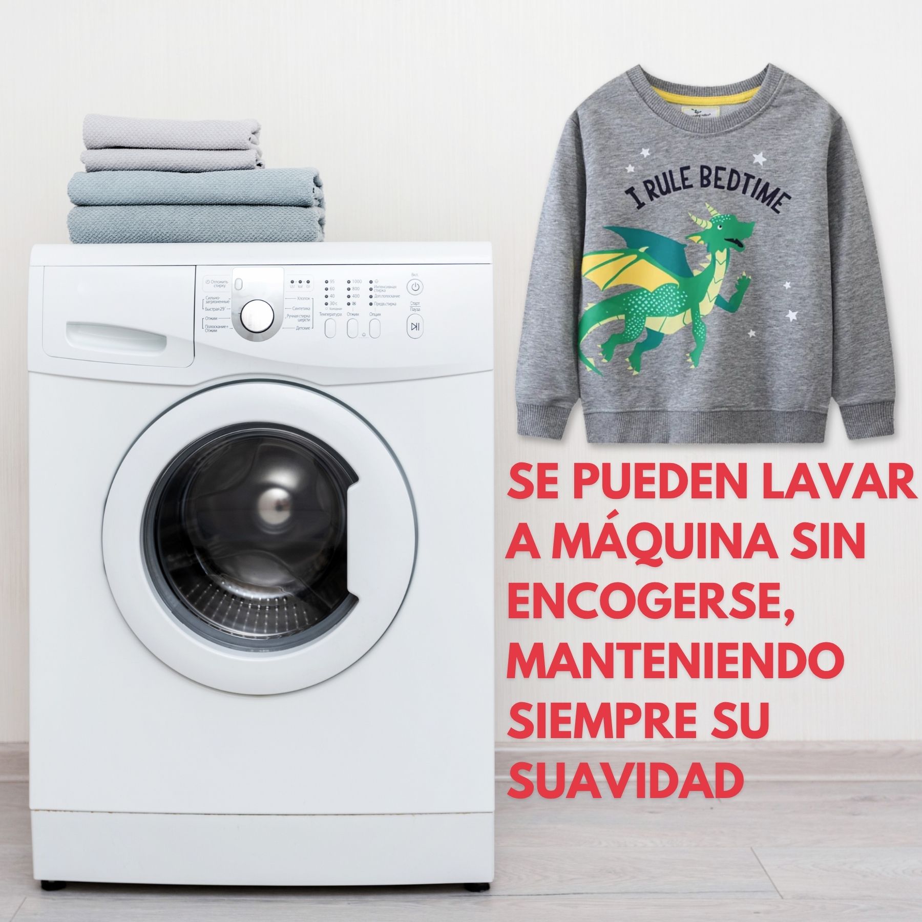POLERÓN NIÑO MANGA LARGA 100% ALGODÓN GRIS DRAGON - 6