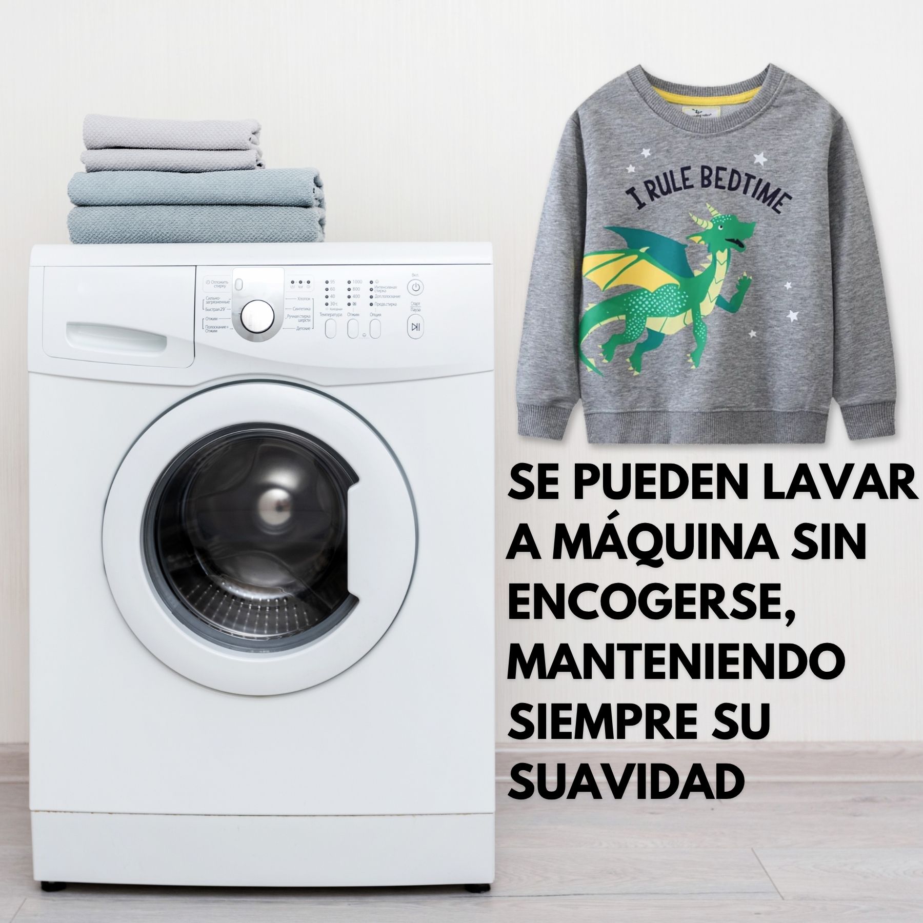 POLERÓN NIÑO MANGA LARGA 100% ALGODÓN GRIS DRAGON - 6