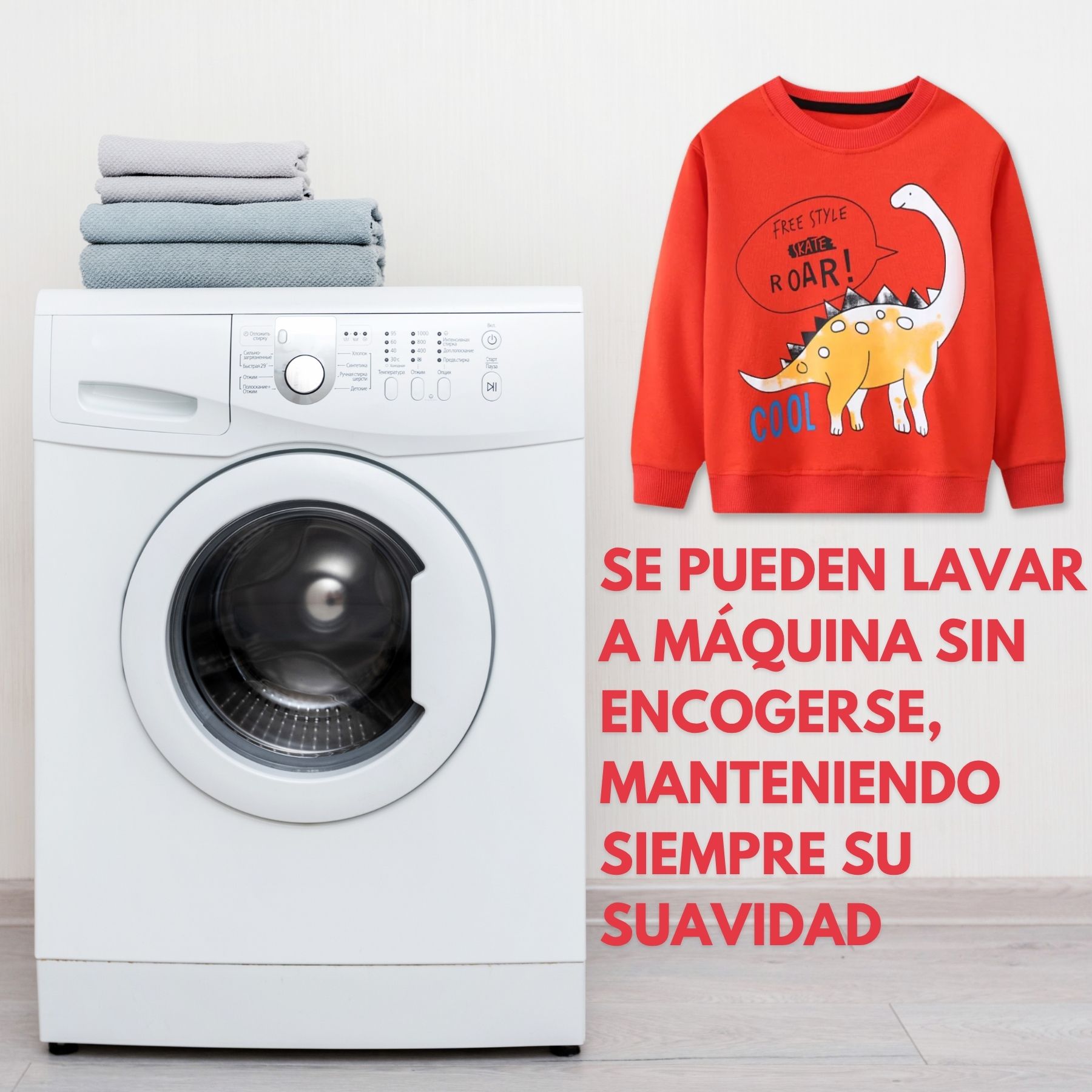 POLERÓN NIÑO MANGA LARGA 100% ALGODÓN NARANJA DINOSAURIOS - 6