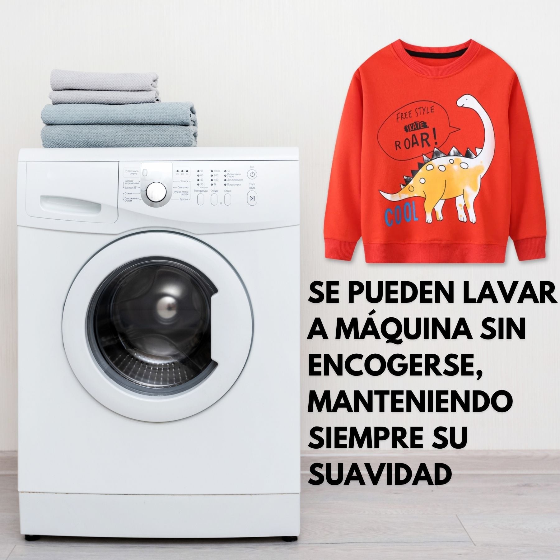 POLERÓN NIÑO MANGA LARGA 100% ALGODÓN NARANJA DINOSAURIOS - 6