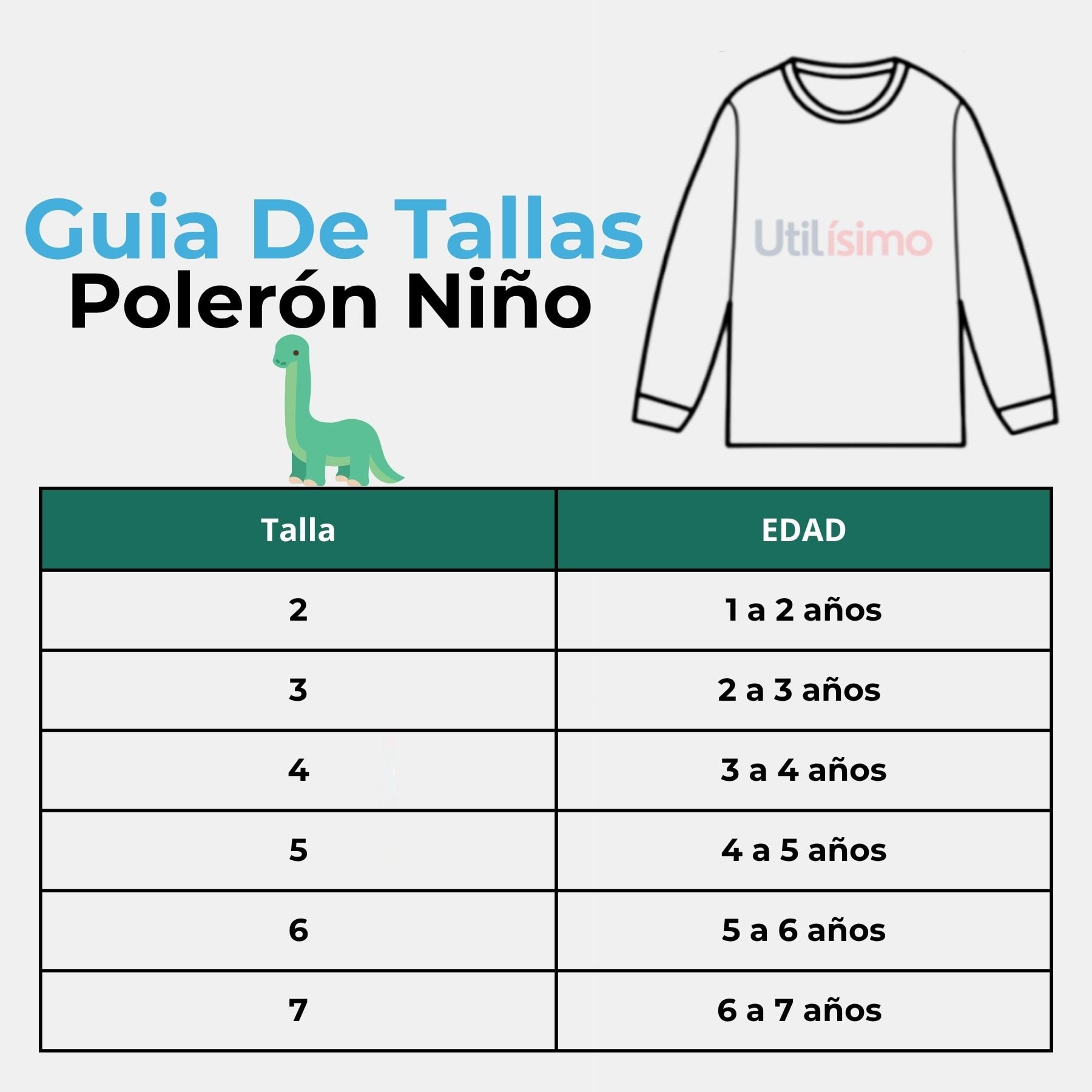 POLERÓN NIÑO MANGA LARGA 100% ALGODÓN AZUL DINOSAURIOS - 3