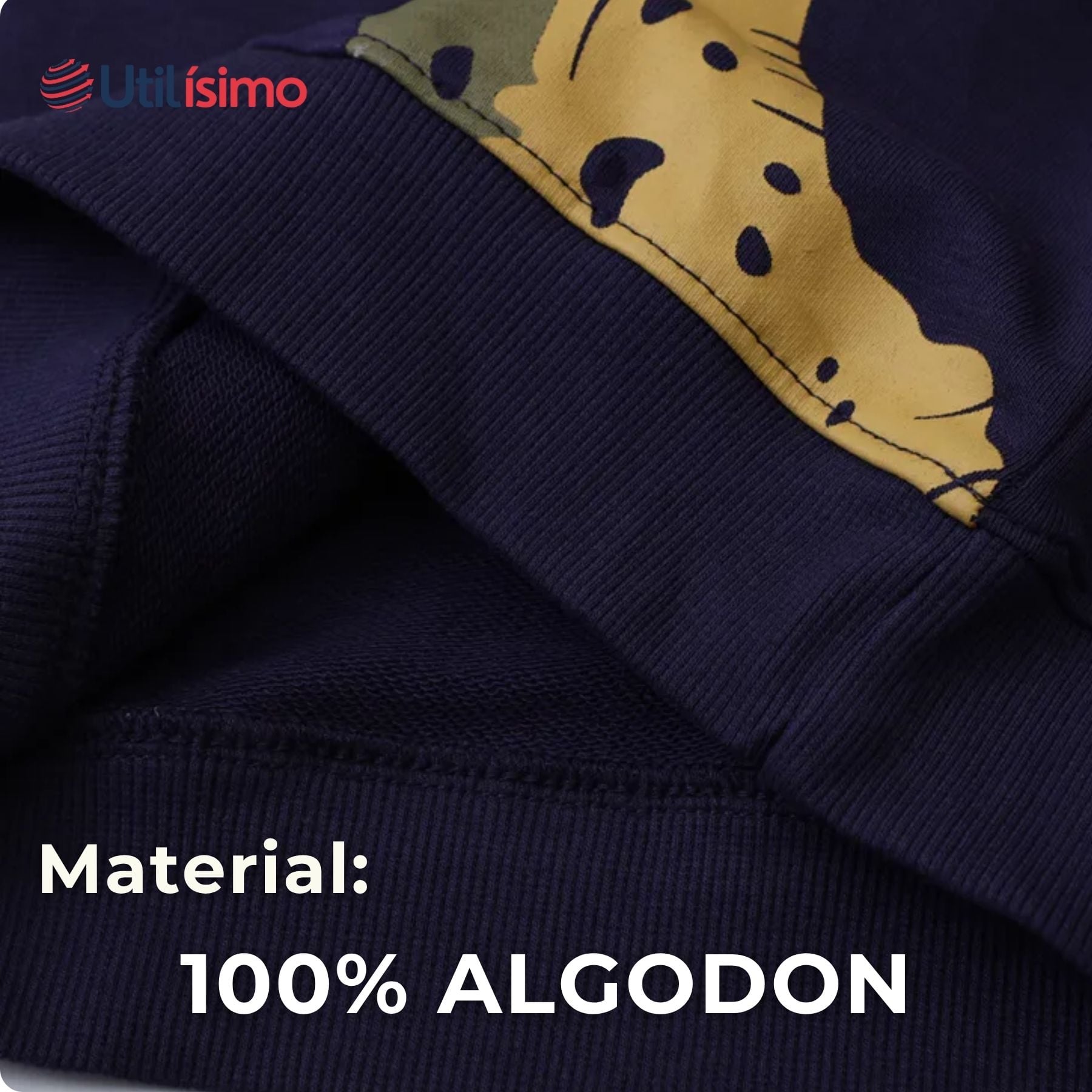 POLERÓN NIÑO MANGA LARGA 100% ALGODÓN AZUL DINOSAURIOS - 5