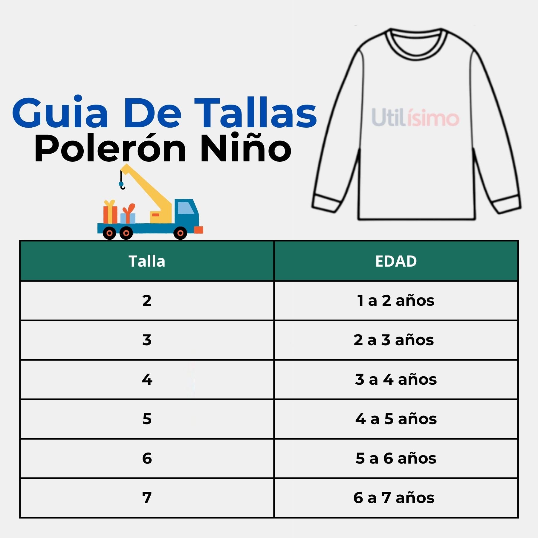 POLERÓN NIÑO MANGA LARGA 100% ALGODÓN  AZUL CLARO GRÚAS - 2
