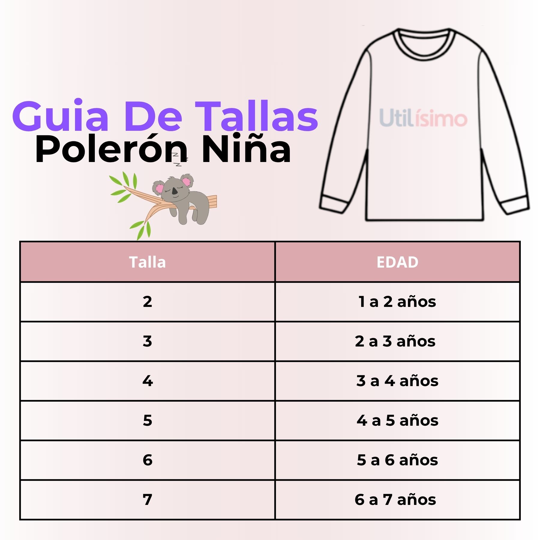 POLERÓN NIÑA MANGA LARGA 100% ALGODÓN MORADO ANIMALES - 3