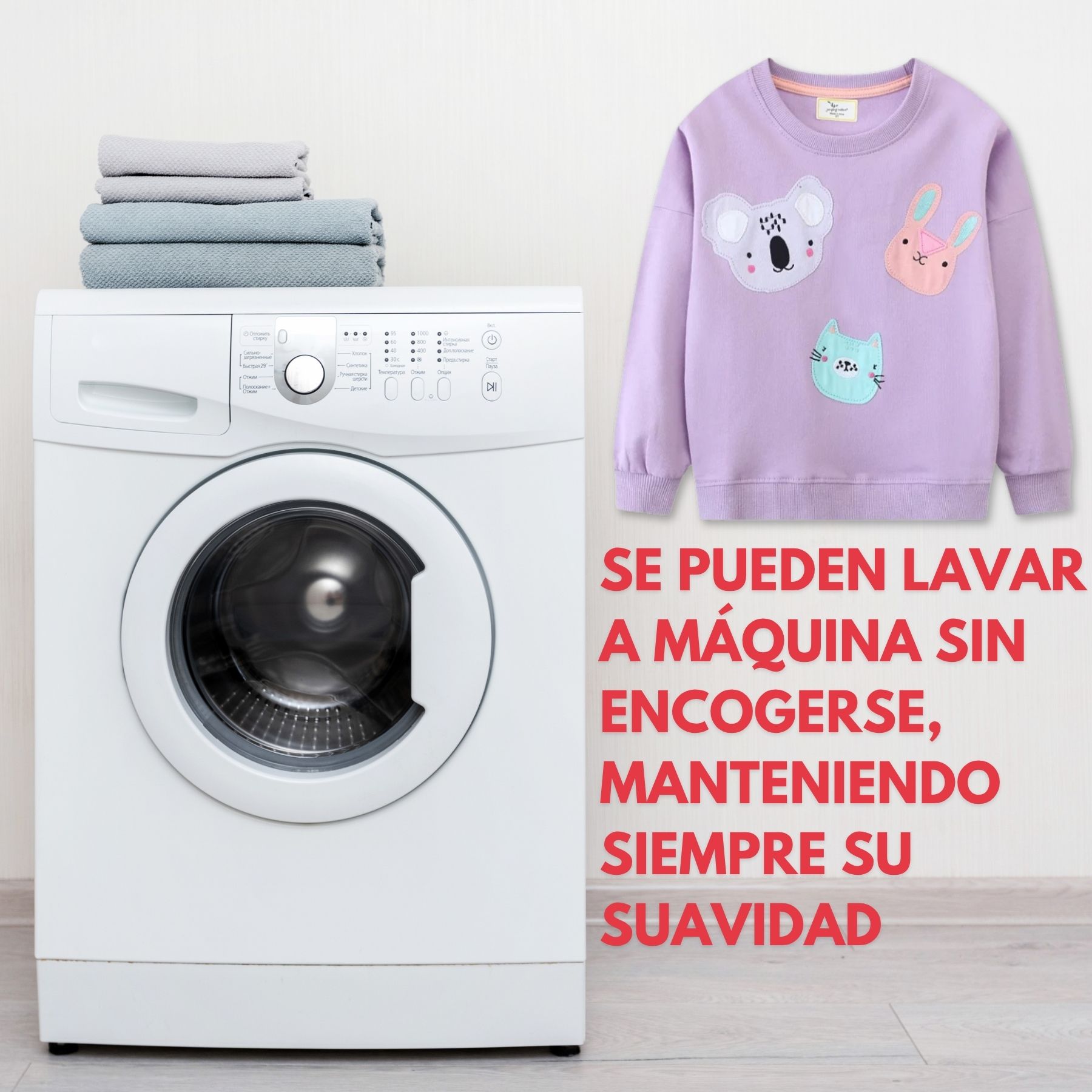 POLERÓN NIÑA MANGA LARGA 100% ALGODÓN MORADO ANIMALES - 6