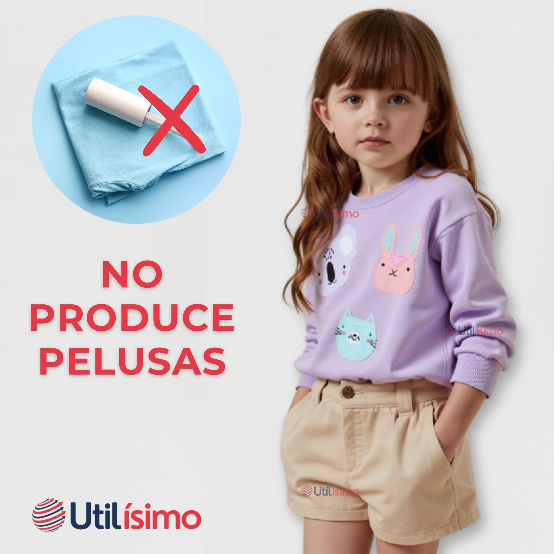 POLERÓN NIÑA MANGA LARGA 100% ALGODÓN MORADO ANIMALES - 7