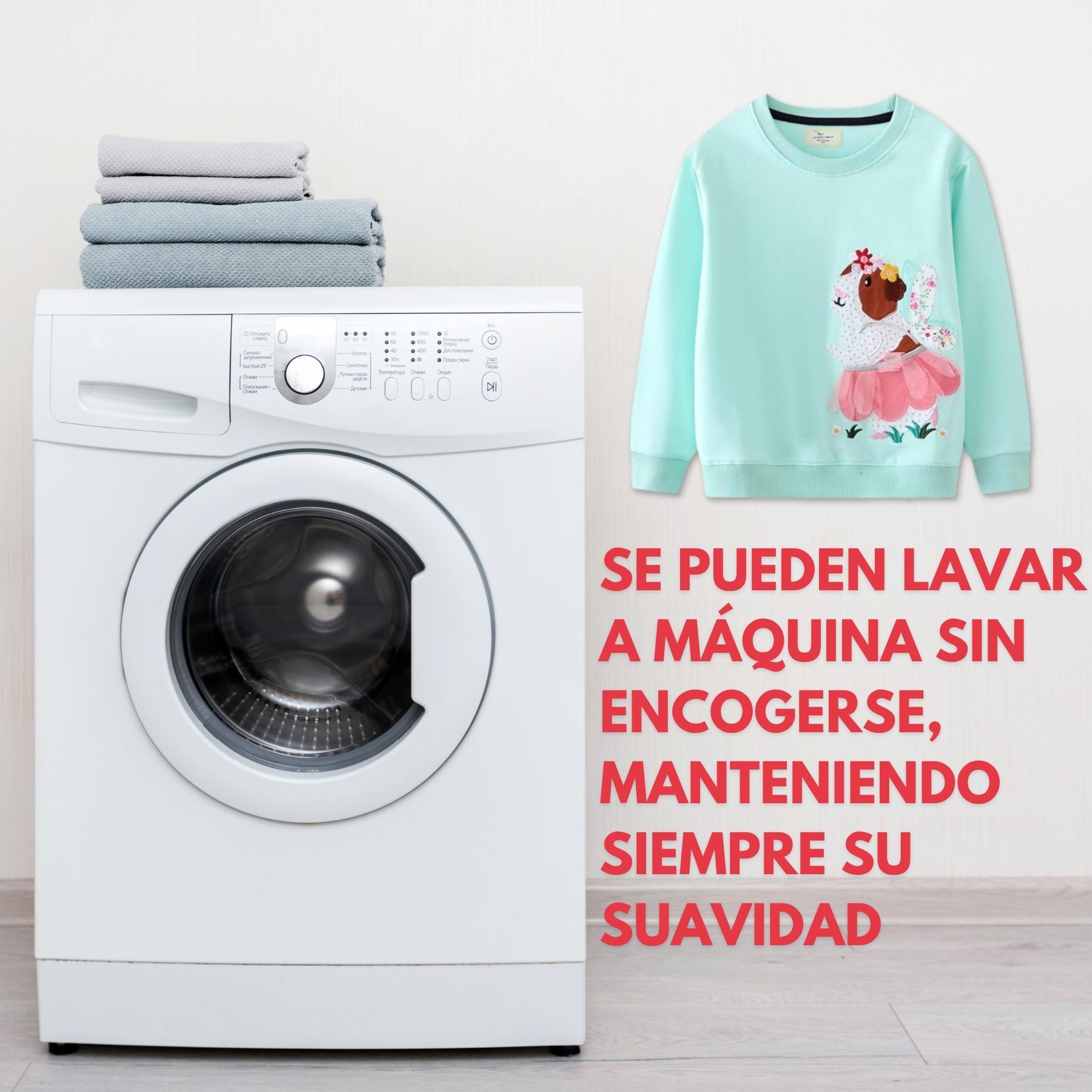POLERÓN NIÑA MANGA LARGA 100% ALGODÓN TURQUESA HAMSTER - 5