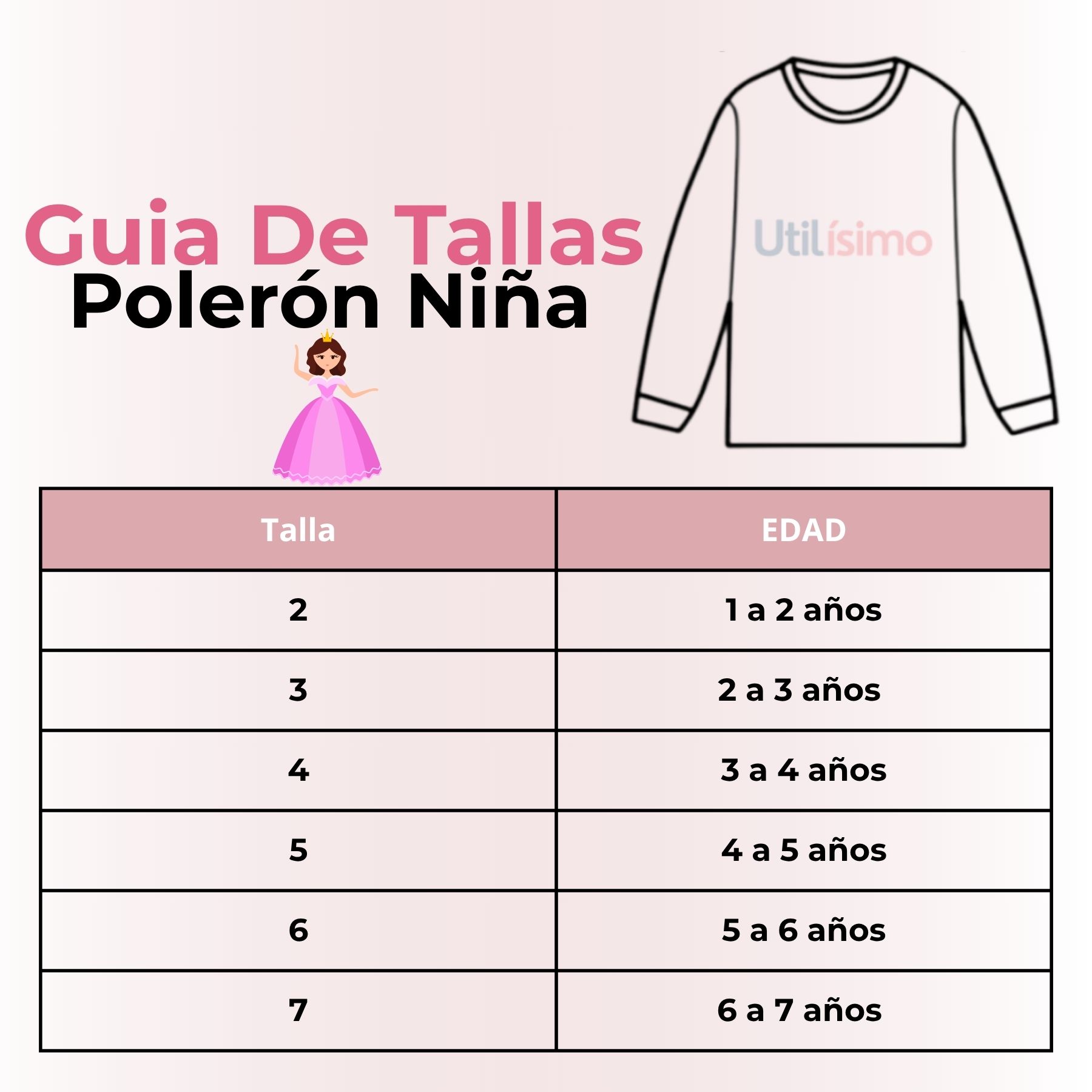 POLERÓN NIÑA MANGA LARGA 100% ALGODÓN GRIS PRINCESAS - 3
