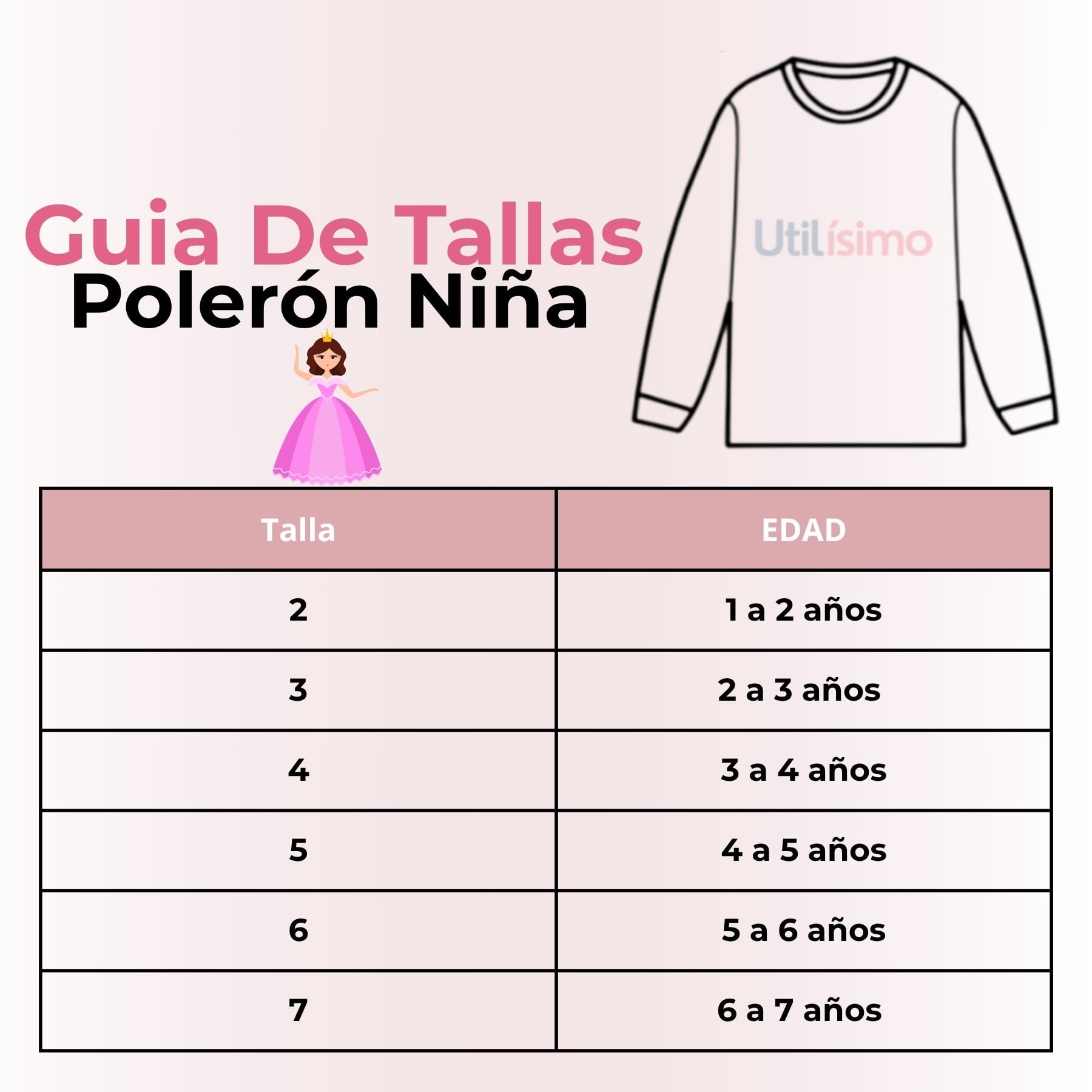 POLERÓN NIÑA MANGA LARGA 100% ALGODÓN GRIS PRINCESAS - 3