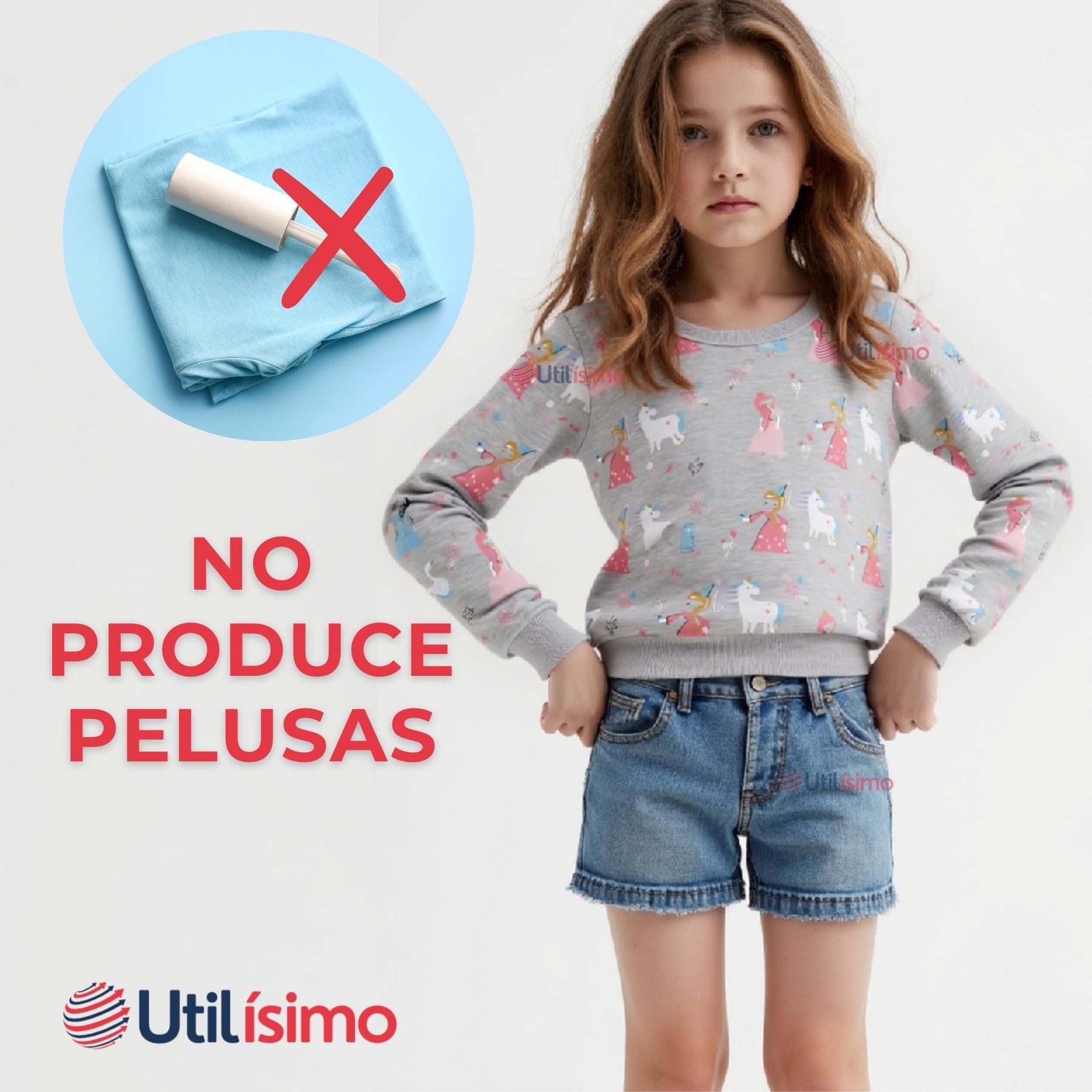 POLERÓN NIÑA MANGA LARGA 100% ALGODÓN GRIS PRINCESAS - 7