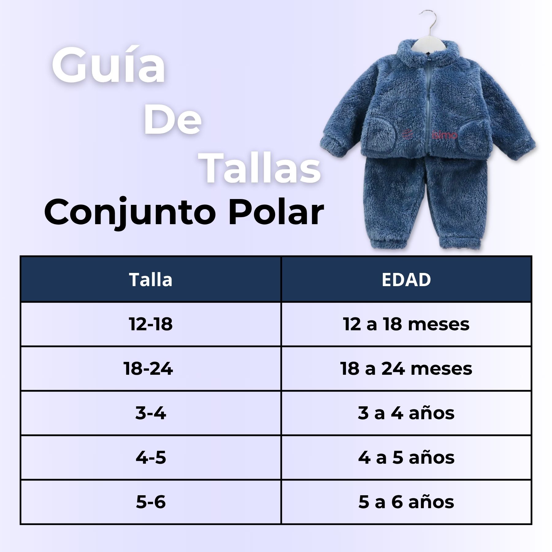 CONJUNTO FRIZADO POLAR 2 PIEZAS NIÑO AZUL - 3