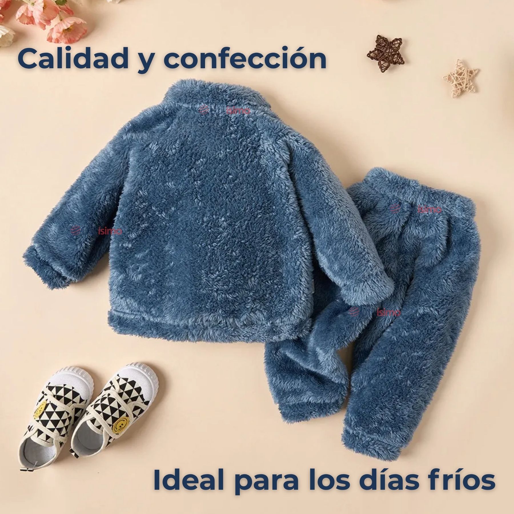 CONJUNTO FRIZADO POLAR 2 PIEZAS NIÑO AZUL - 7