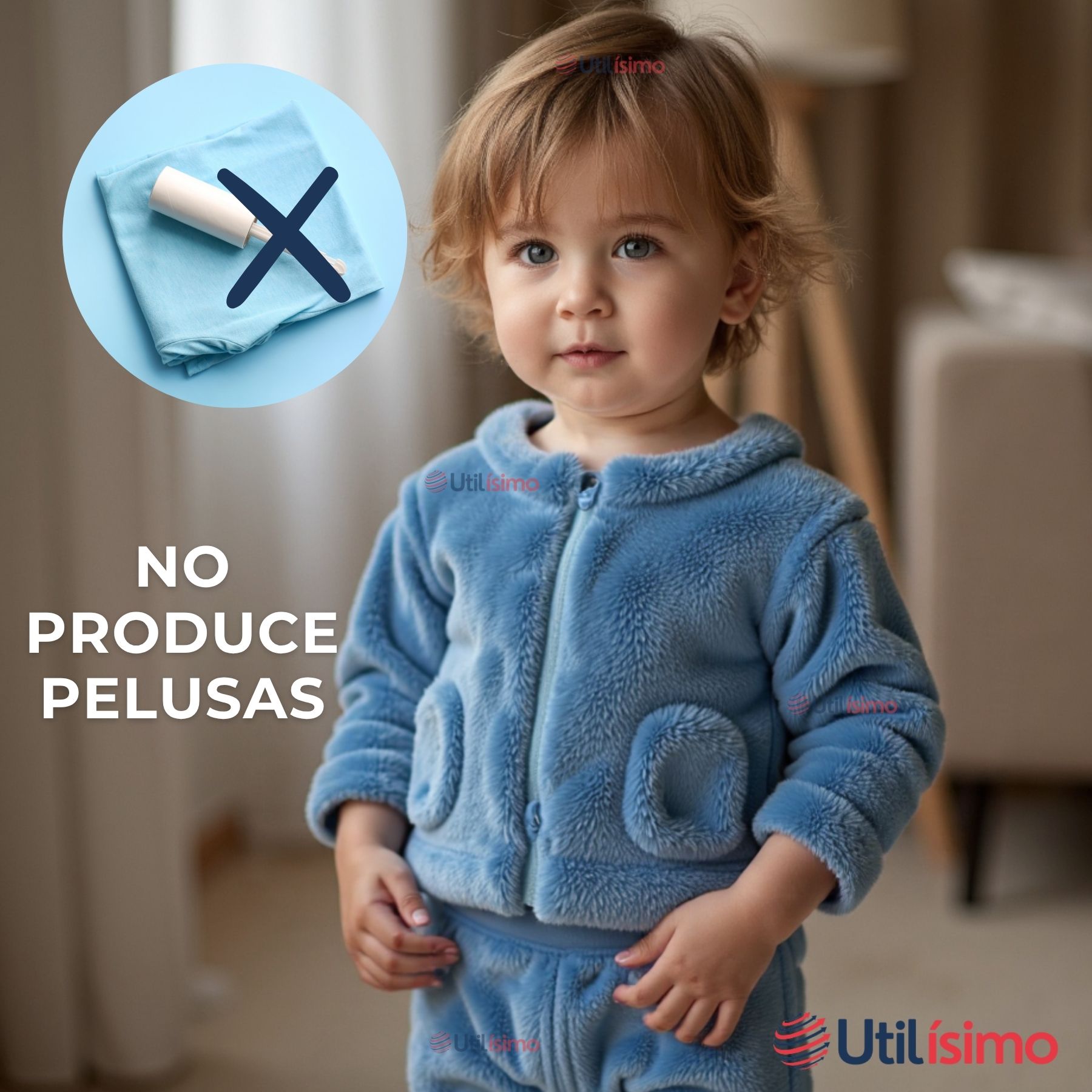 CONJUNTO FRIZADO POLAR 2 PIEZAS NIÑO AZUL - 9