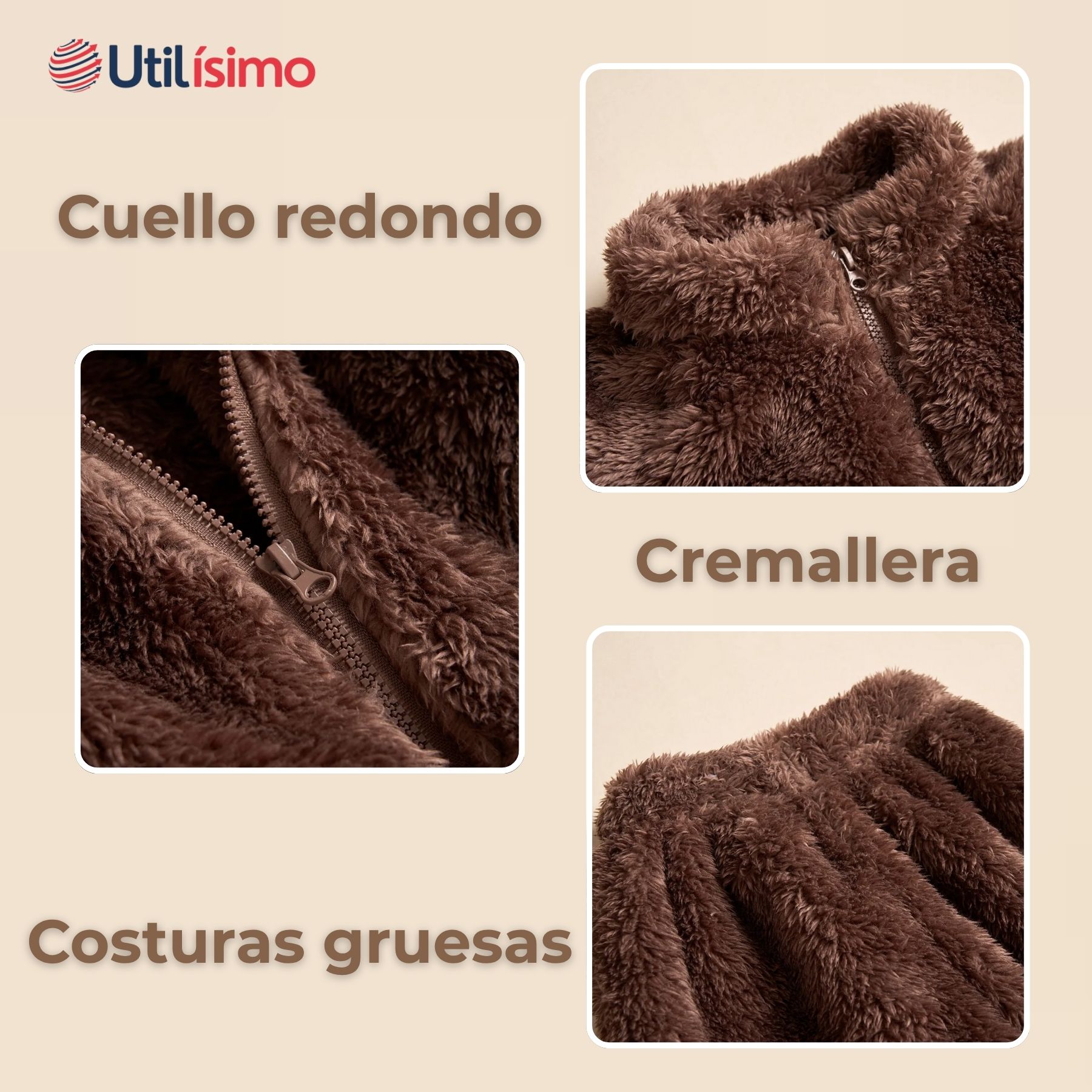 CONJUNTO FRIZADO POLAR 2 PIEZAS NIÑO MARRON - 4