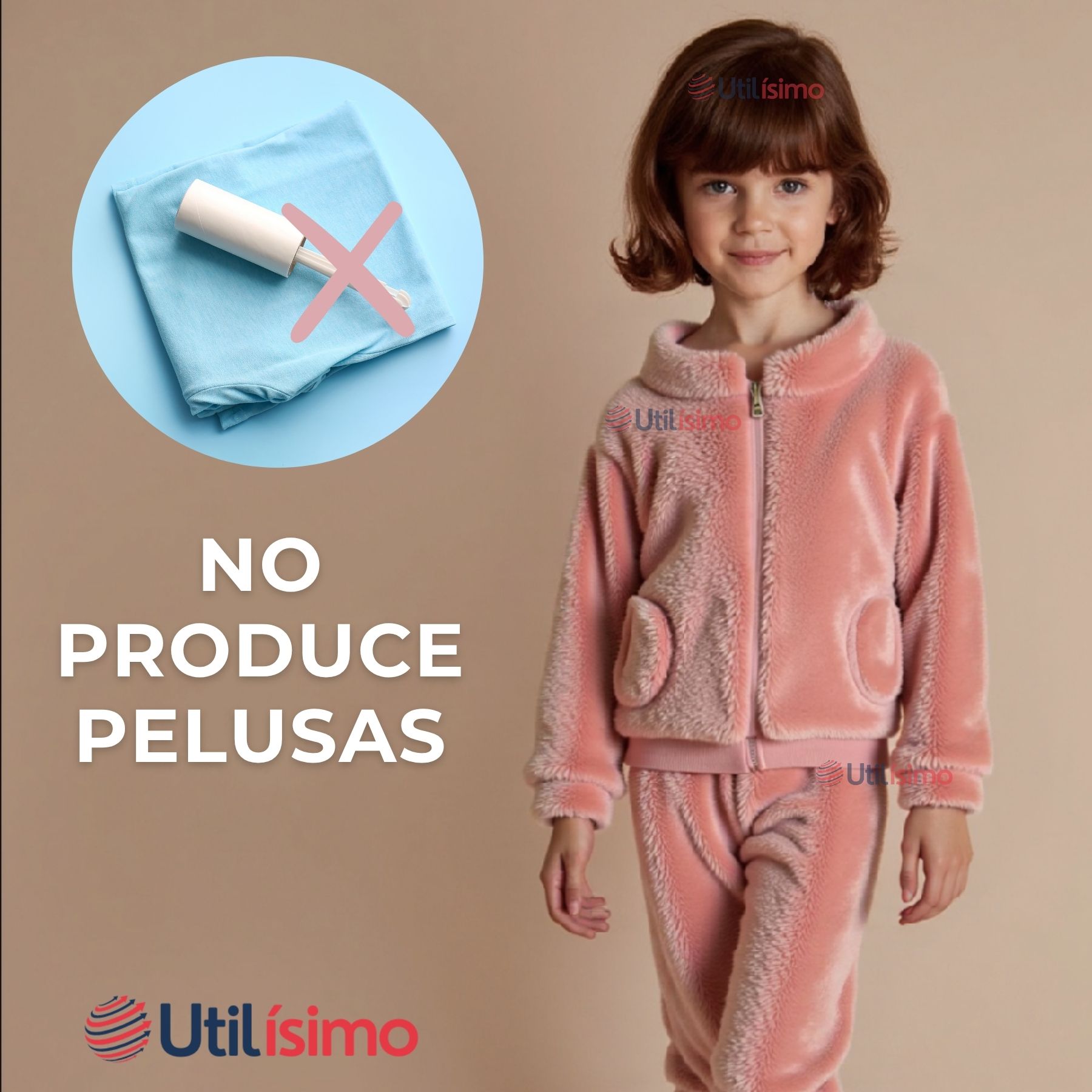 CONJUNTO FRIZADO POLAR 2 PIEZAS NIÑA ROSADO - 2