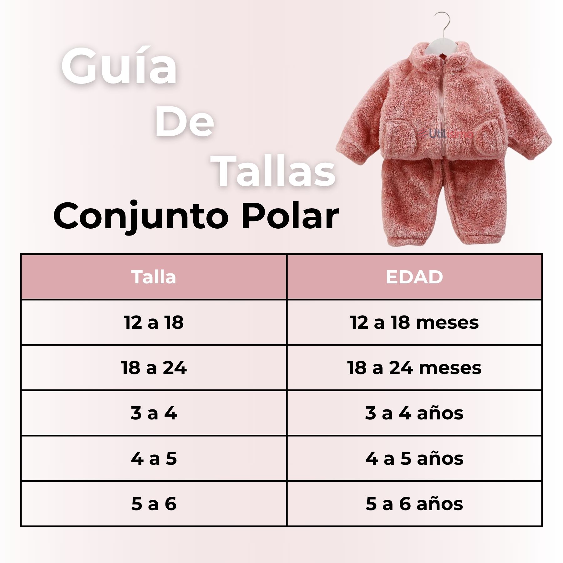 CONJUNTO FRIZADO POLAR 2 PIEZAS NIÑA ROSADO - 4