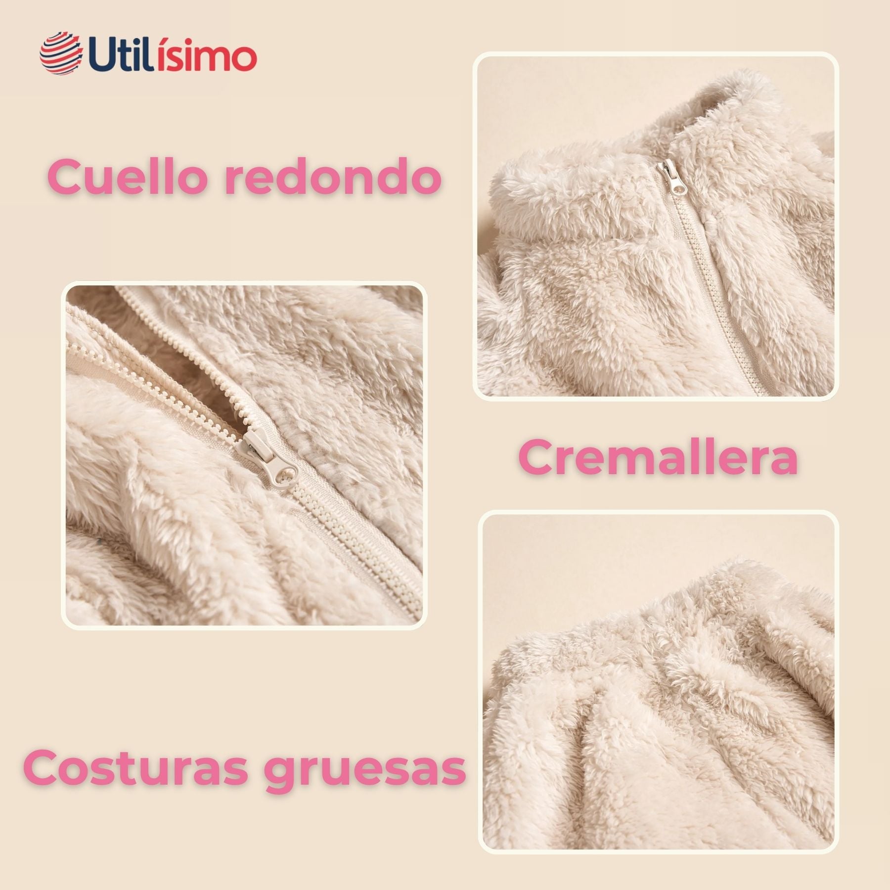 CONJUNTO FRIZADO POLAR 2 PIEZAS NIÑA EN COLOR BLANCO - 4