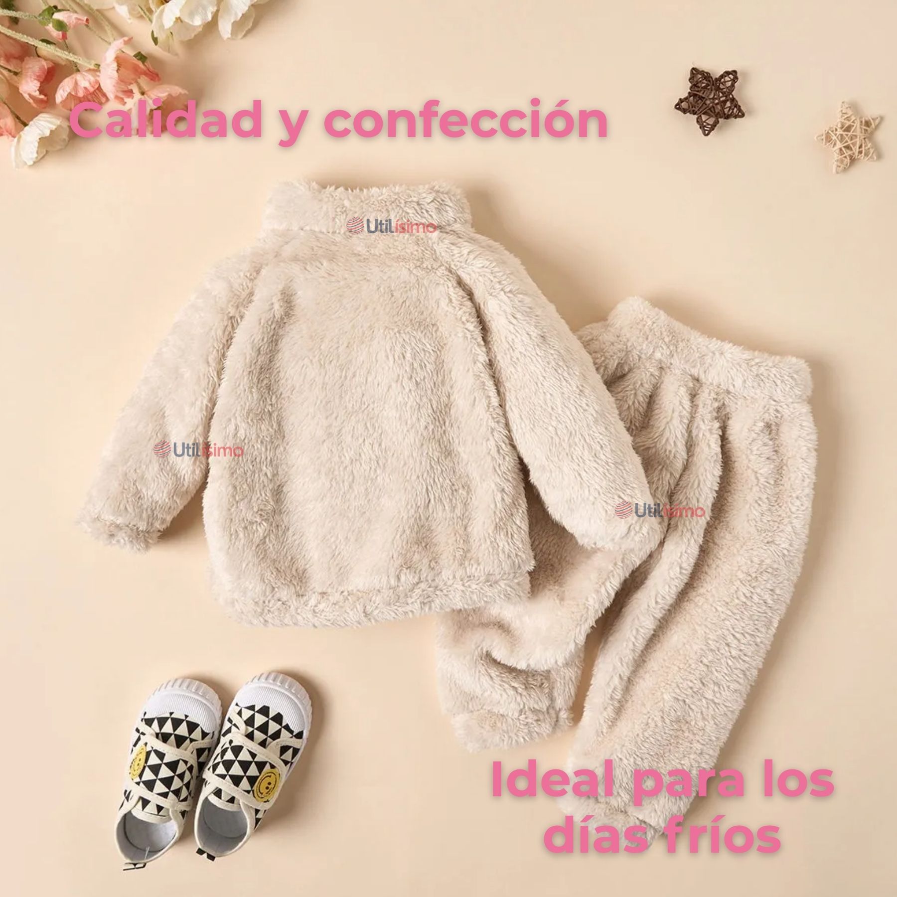 CONJUNTO FRIZADO POLAR 2 PIEZAS NIÑA EN COLOR BLANCO - 7