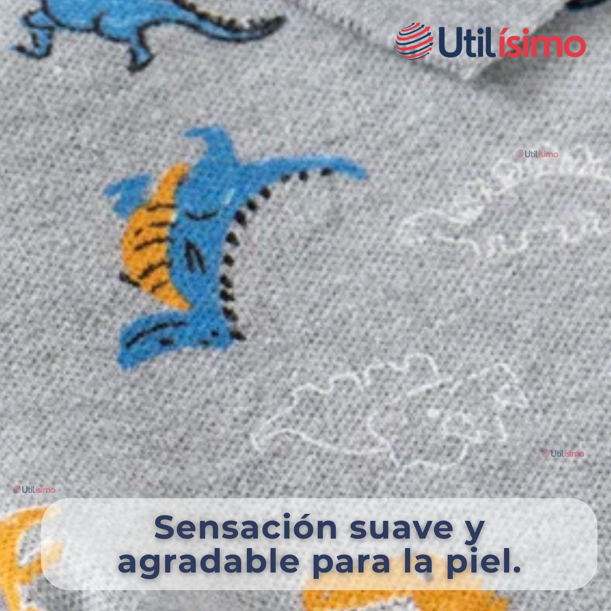 POLERA PIQUÉ MANGA LARGA NIÑO CON ESTAMPADO DE DINOSAURIOS GRIS - 6