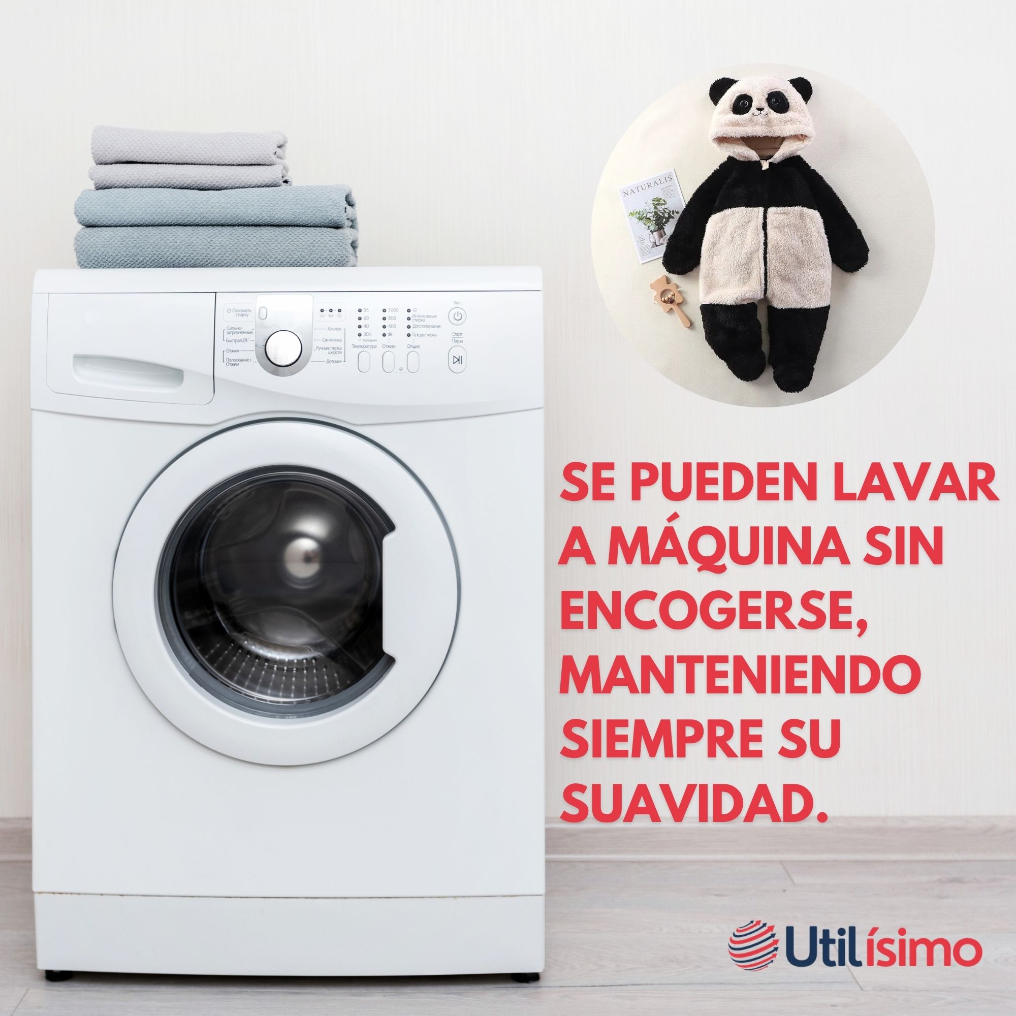 ENTERITO PANDA CON CAPUCHA BEBE POLAR EN COLOR BLANCO Y EN COLOR NEGRO - 6