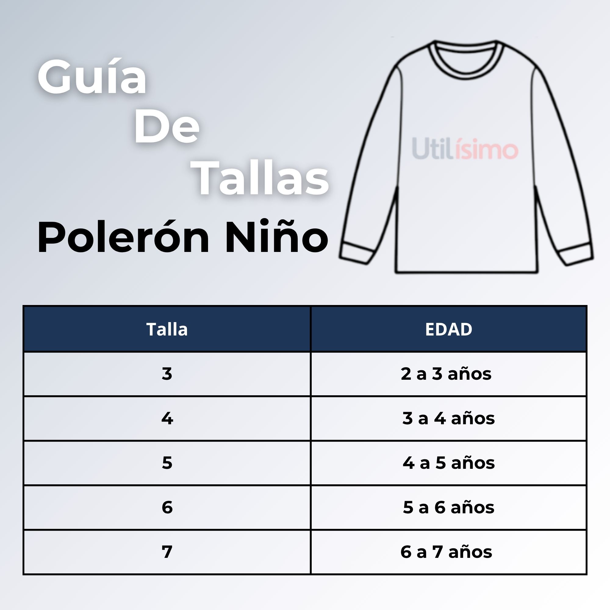POLERÓN ESTILO PIQUE MANGA LARGA NIÑO 100% ALGODÓN AZUL - 3