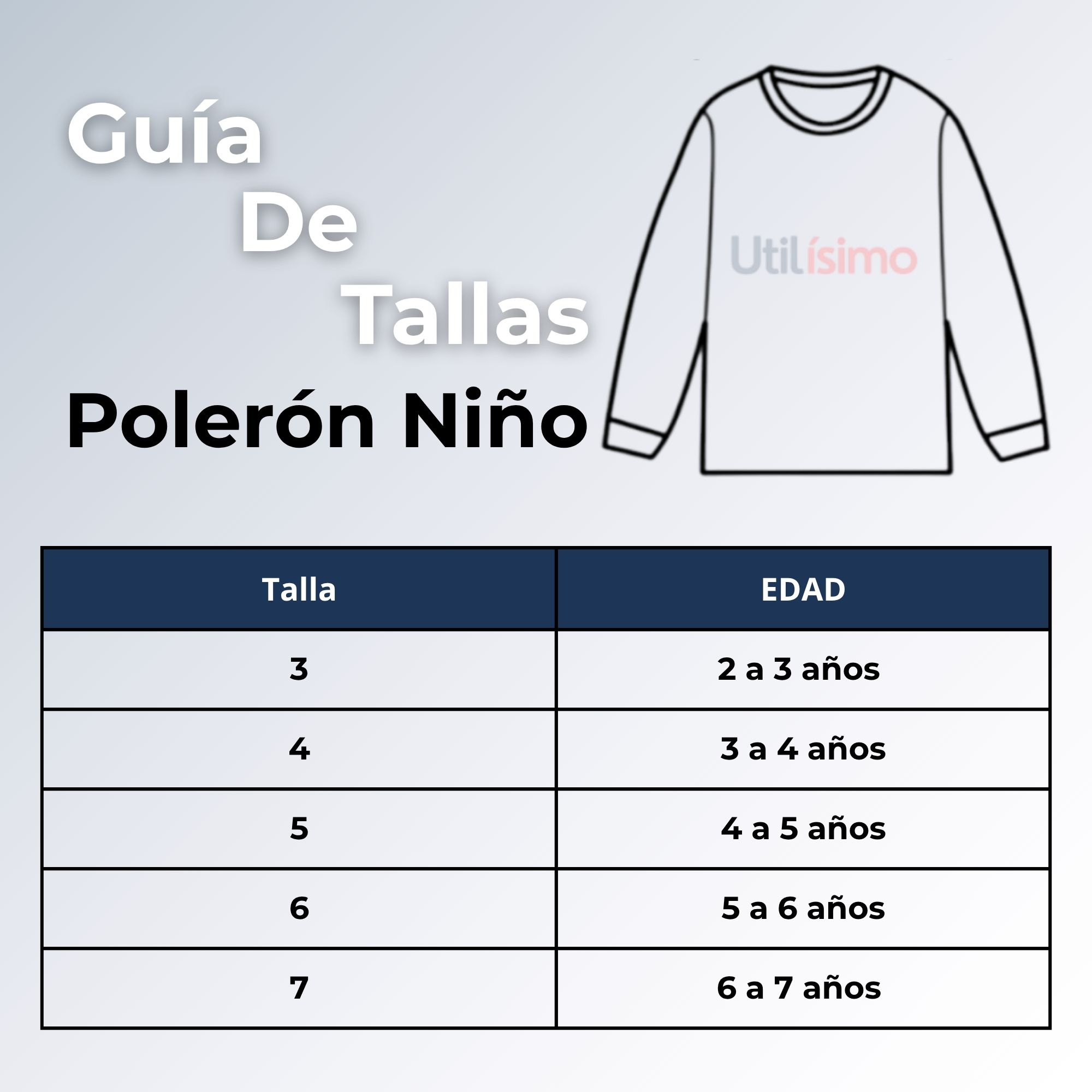 POLERÓN ESTILO PIQUE MANGA LARGA NIÑO 100% ALGODÓN AZUL - 3