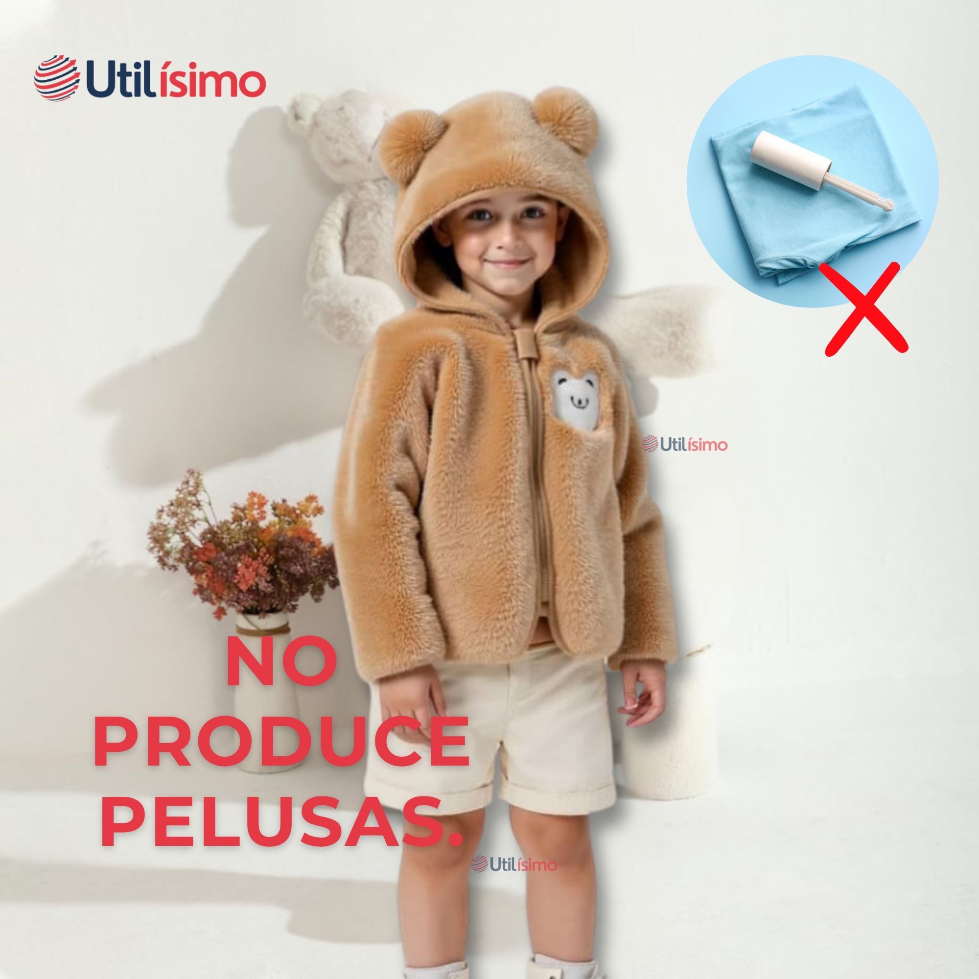 CHAQUETA POLAR CON CAPUCHA NIÑO ANIMALITOS CAFÈ - 8