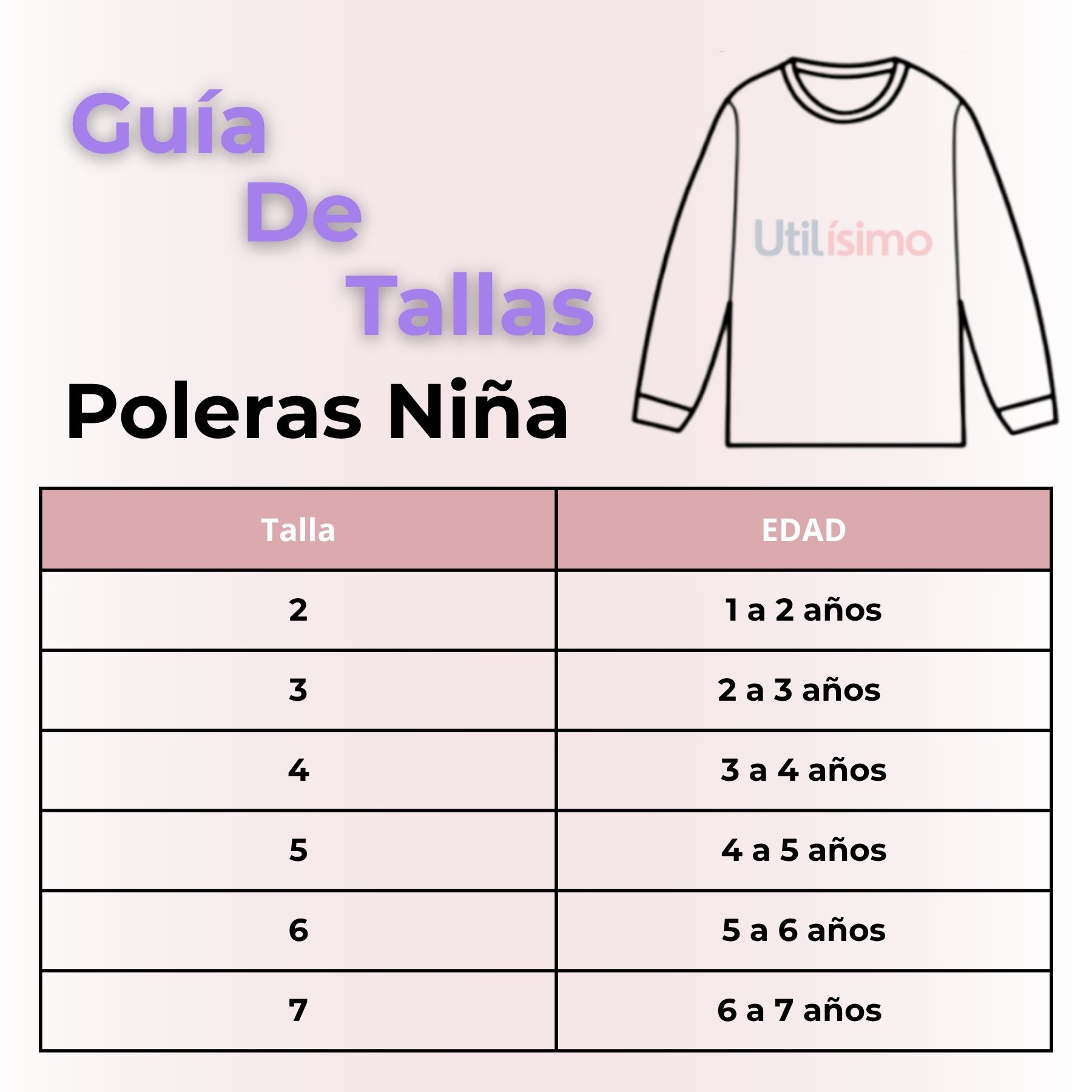 POLERA MANGA LARGA NIÑA 100% ALGODÓN GUITARRA EN COLOR BLANCO CAMISETA - 4