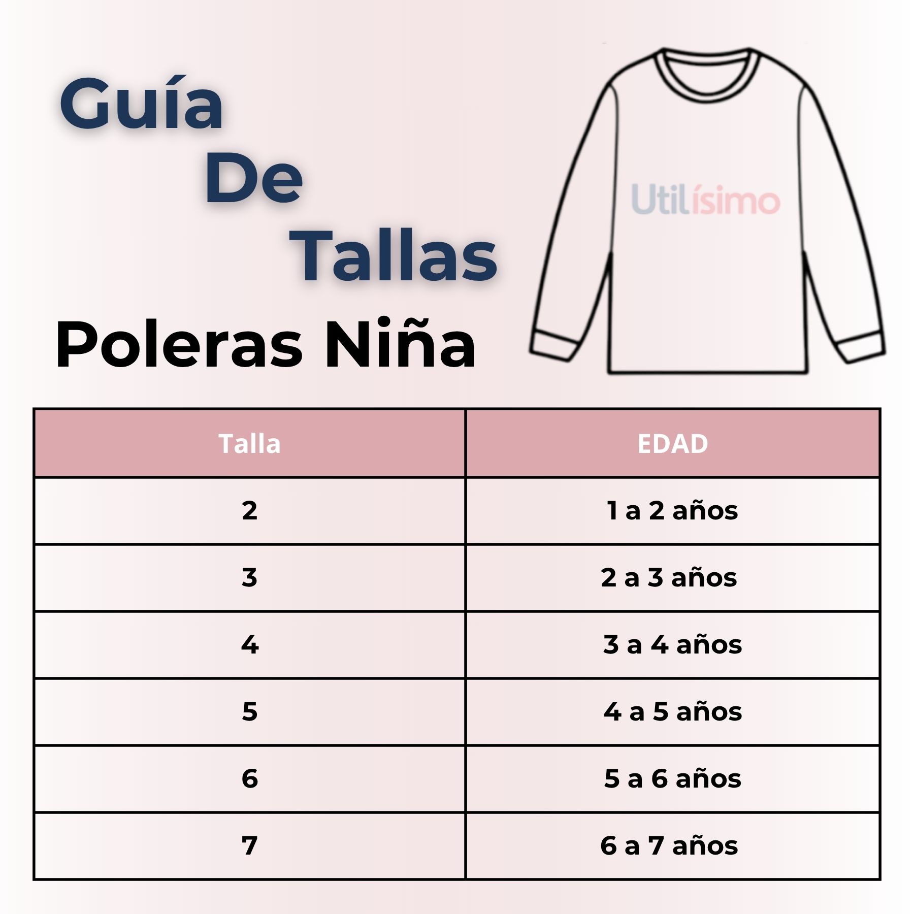 POLERA MANGA LARGA NIÑA 100% ALGODÓN GUITARRA EN COLOR BLANCO CAMISETA - 4