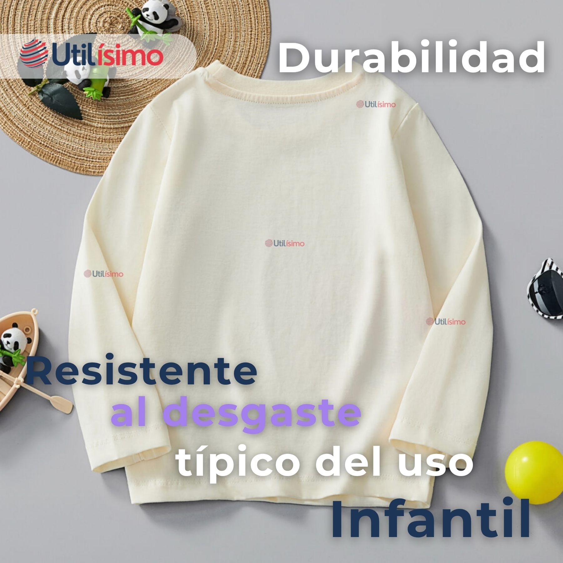 POLERA MANGA LARGA NIÑA 100% ALGODÓN GUITARRA EN COLOR BLANCO CAMISETA - 8