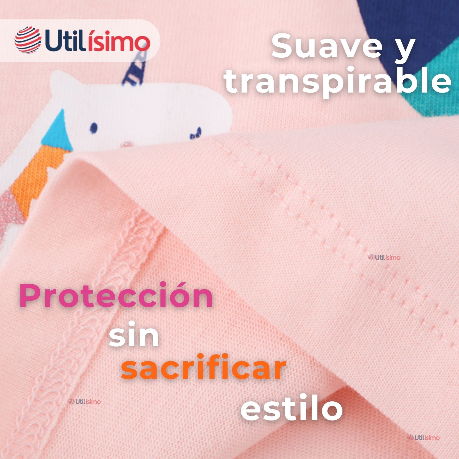 POLERA MANGA LARGA NIÑA 100% ALGODÓN DINOSAURO UNICORNIO ROSADO CAMISETA - 7