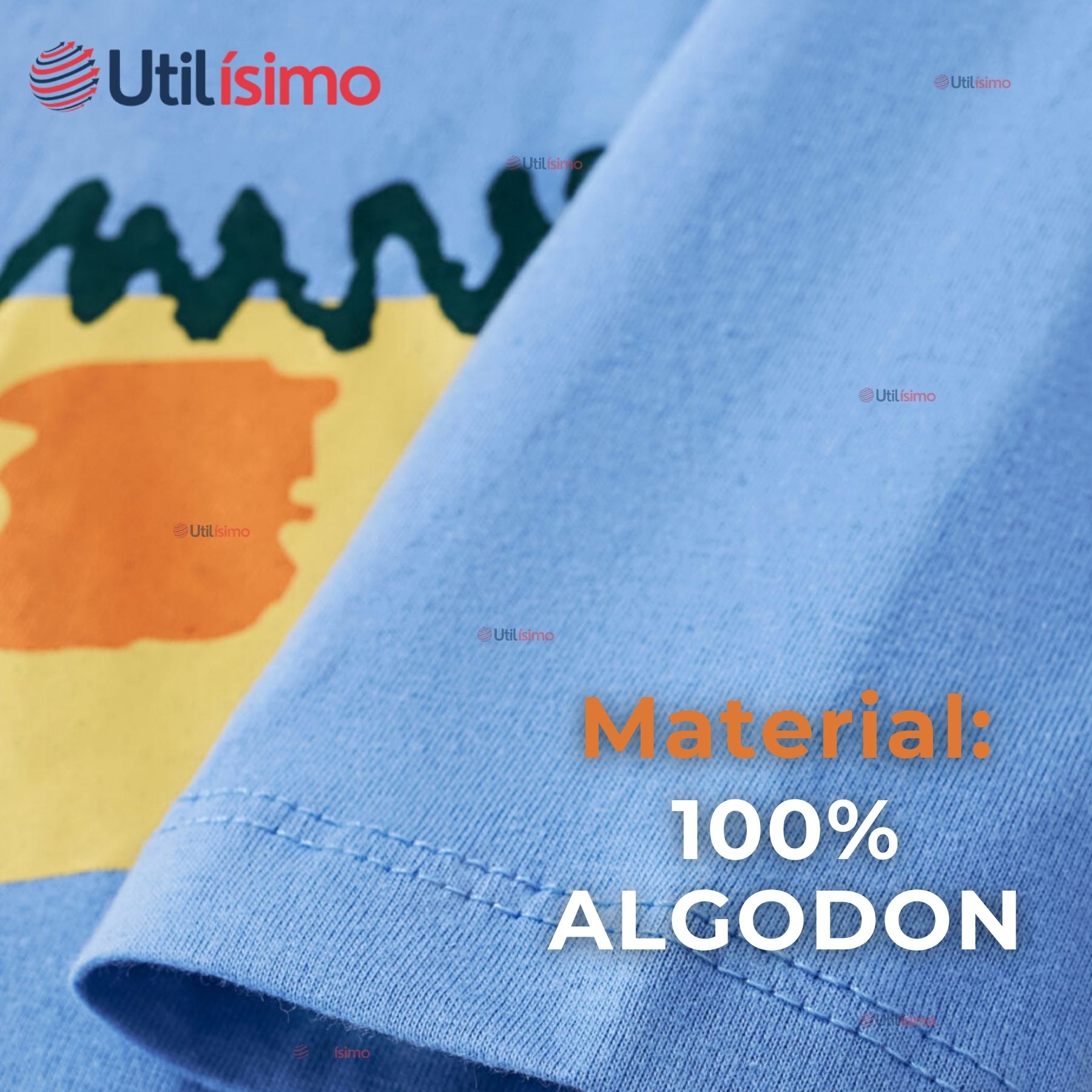POLERA MANGA LARGA NIÑO 100% ALGODÓN COCODRILO AZUL CAMISETA - 9
