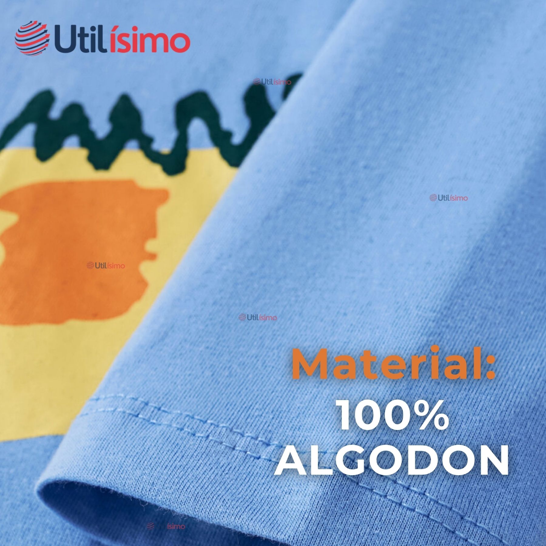 POLERA MANGA LARGA NIÑO 100% ALGODÓN COCODRILO AZUL CAMISETA - 9