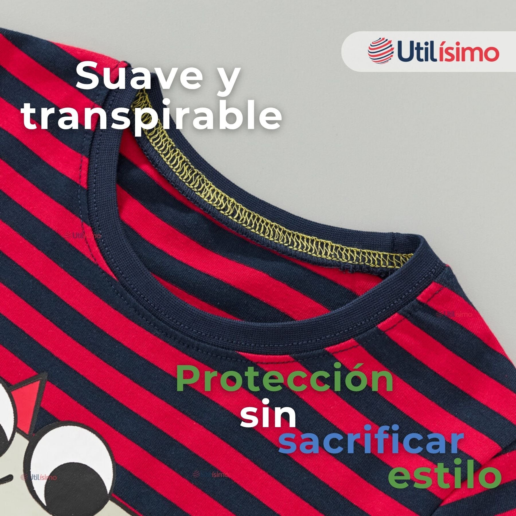 POLERA MANGA LARGA NIÑO 100% ALGODÓN DINOSAURIO EN COLOR ROJO CAMISETA - 7